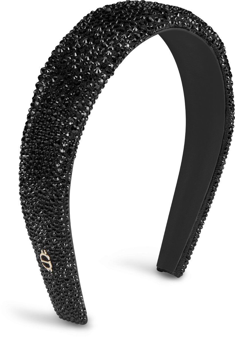 Dior Band Headband Black Cotton Blend and Strass | DIOR
