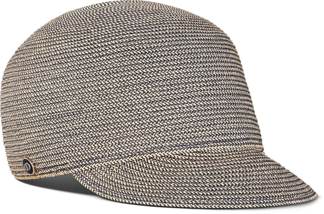 Dior Sun Cap Natural and Blue Straw DIOR