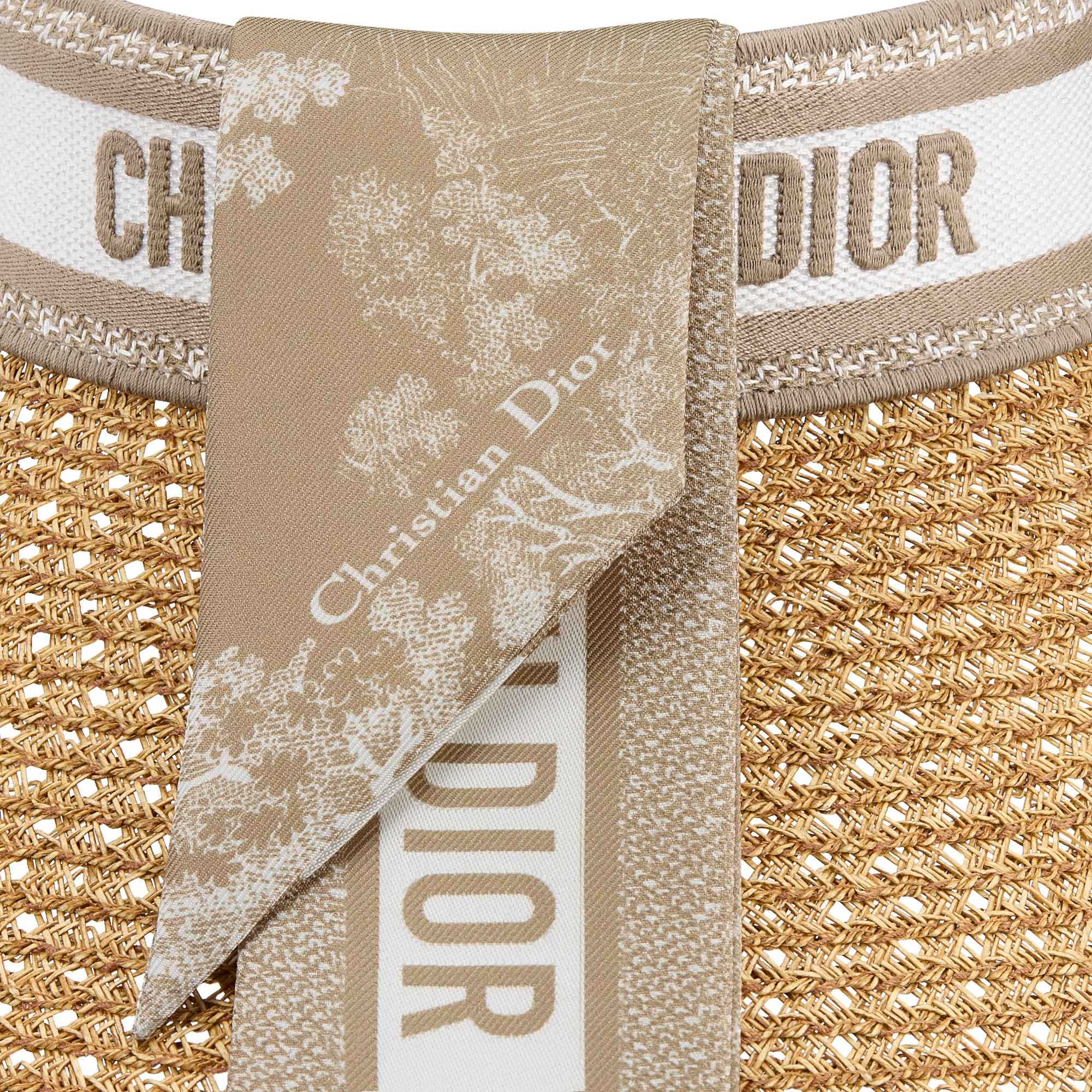 Dioriviera D-Ocean Visor with Mitzah Straw with White and