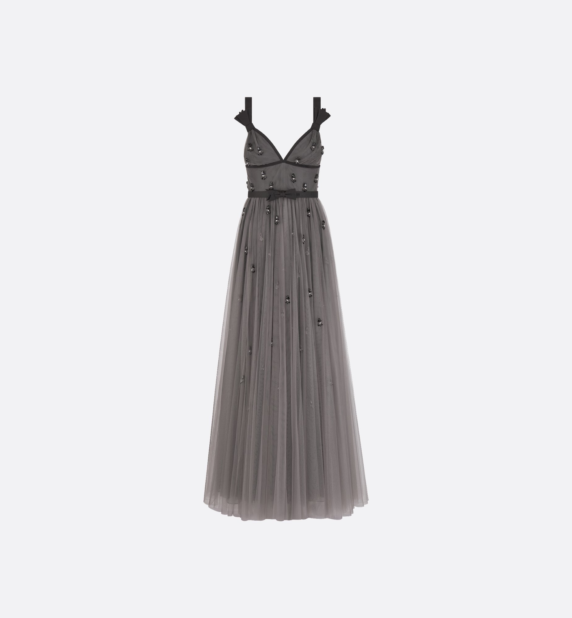 Long Pleated Dress with Belt Purple Silk Chiffon | DIOR Long Pleated Dress with Belt Purple Silk Chiffon | DIOR
