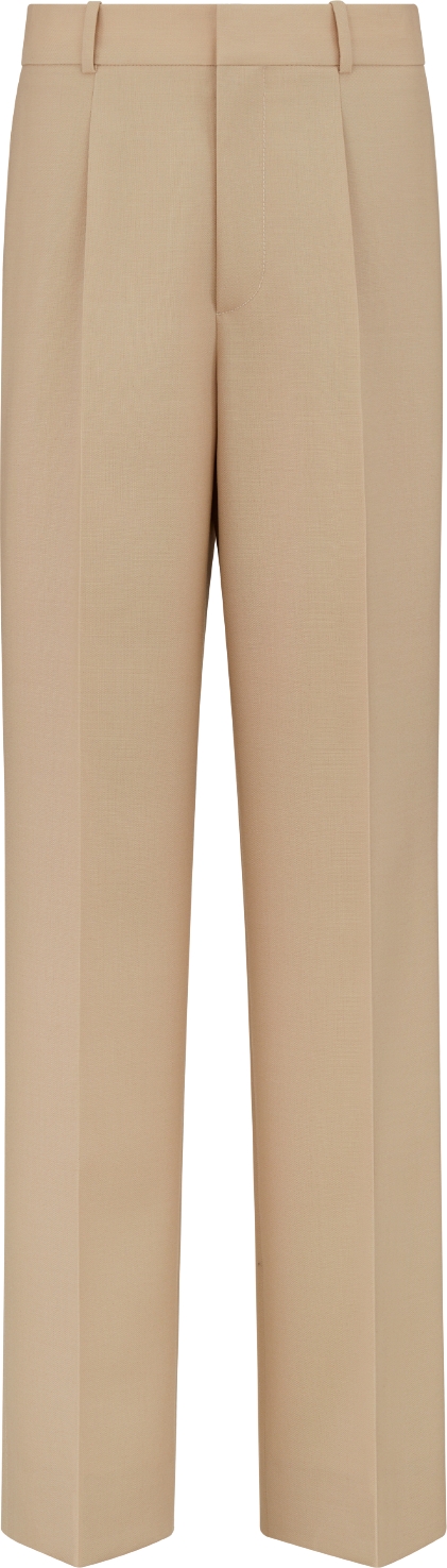 DIOR Wide Leg Pants Beige Virgin Wool And Mohair Size 36 Women