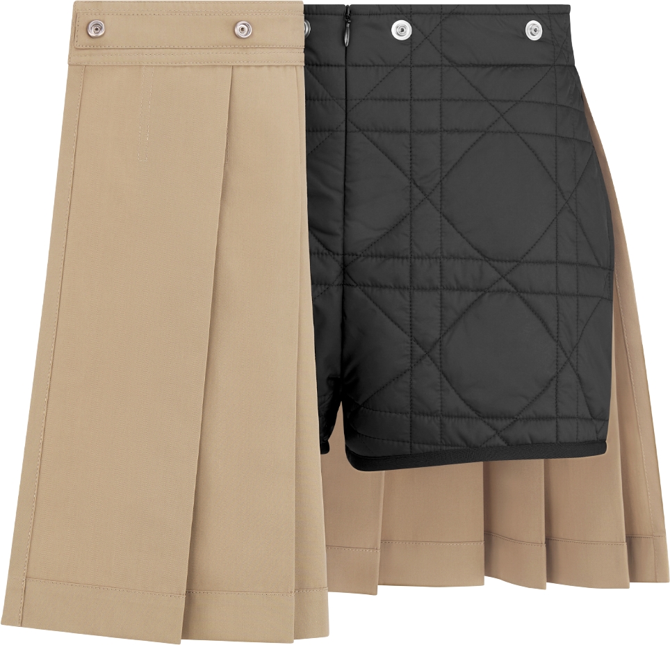 DIOR | ラップ ミニスカート カナージュ コットンギャバジン