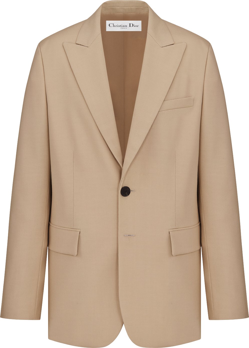Blazer Beige Virgin Wool and Mohair DIOR