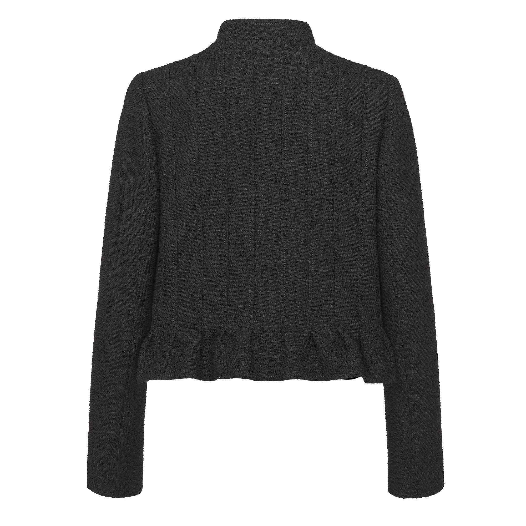 ペプラムジャケット バージンウール & コットン ブレンド ブークレ E08