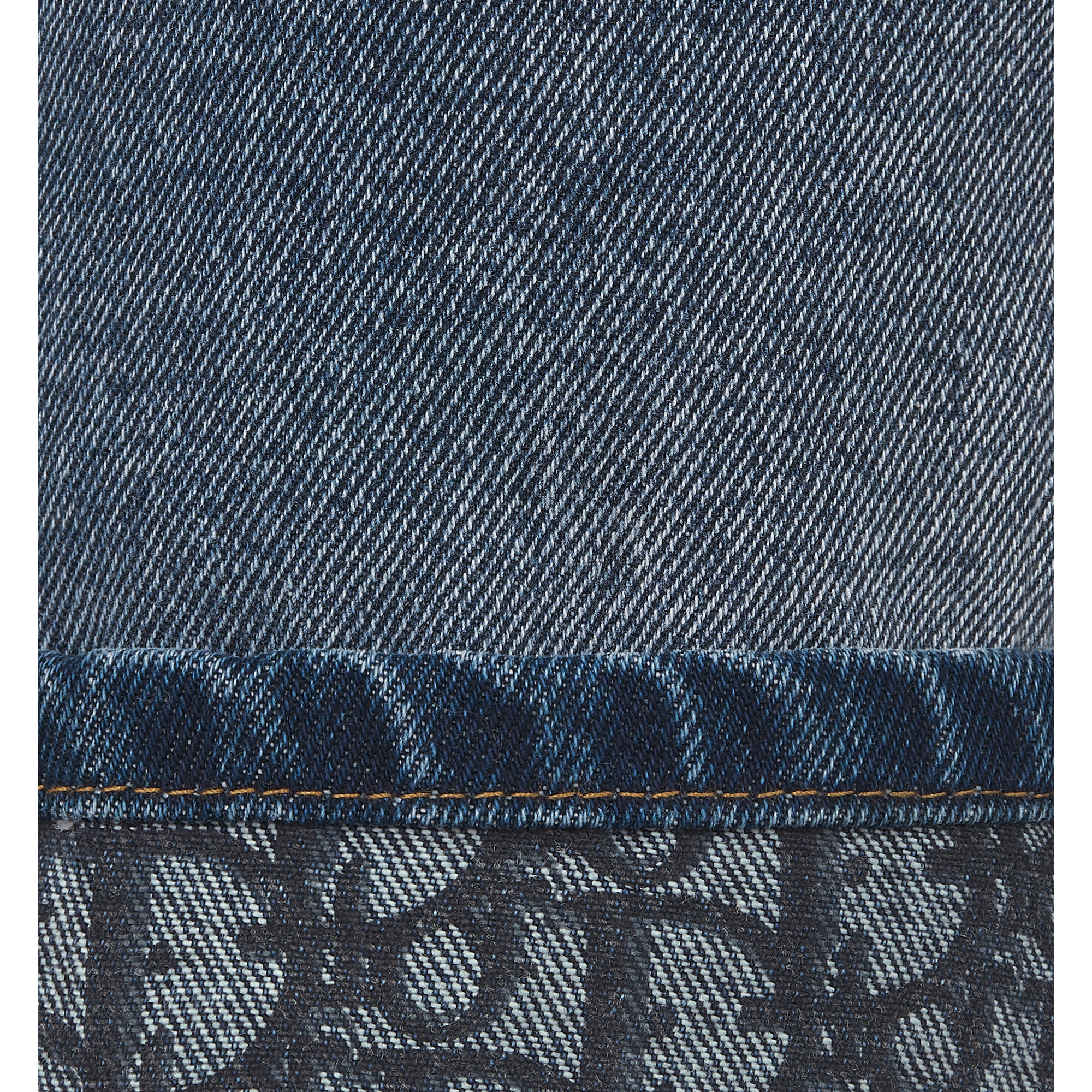 Regular-Fit Jeans Blue Stonewashed Cotton Denim with Dior Oblique Interior E10