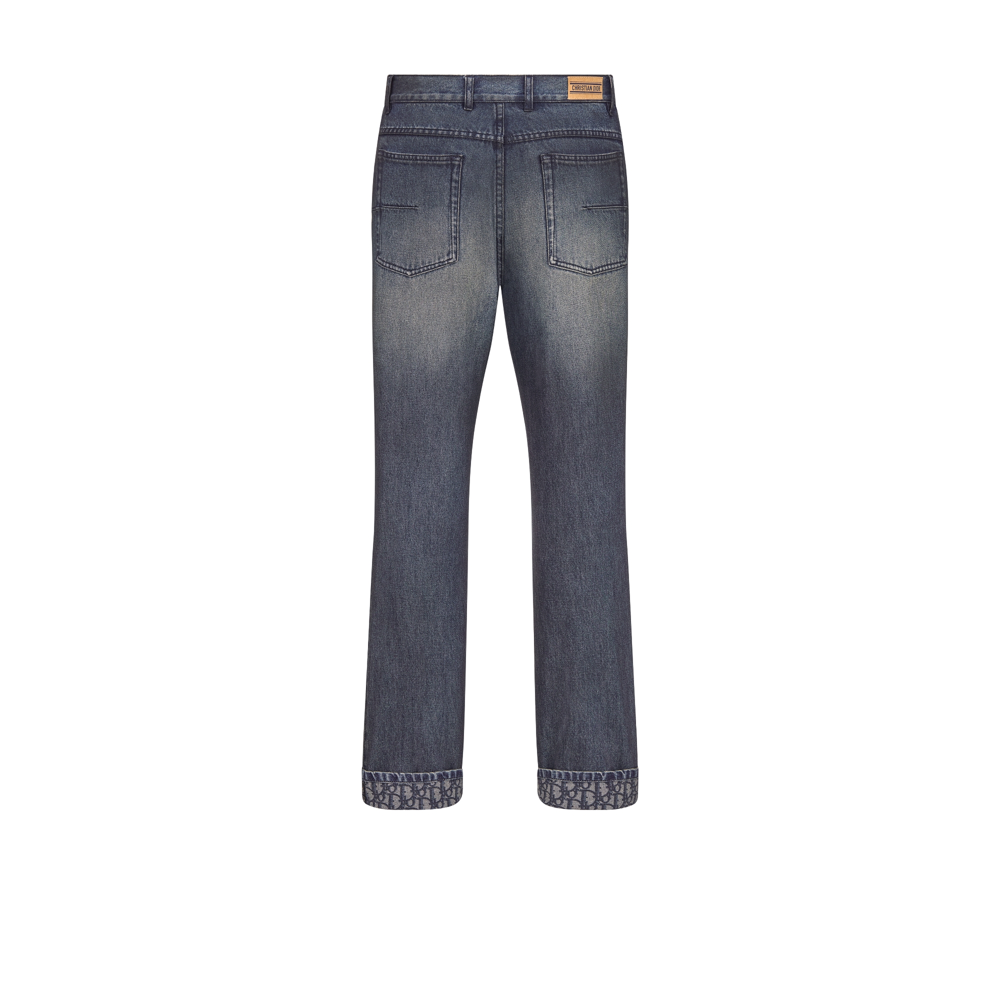 Regular-Fit Jeans Deep Blue Stonewashed Cotton Denim E08