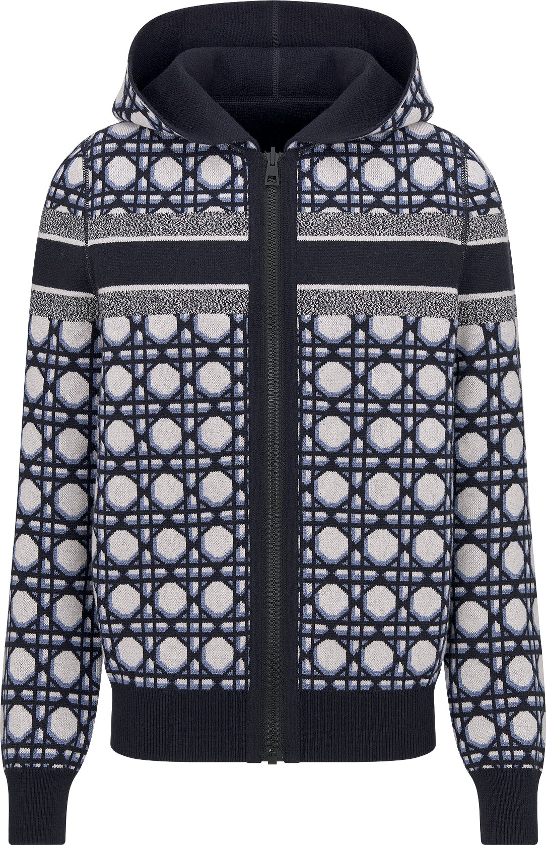 Reversible Zipped Cardigan with Hood Front view