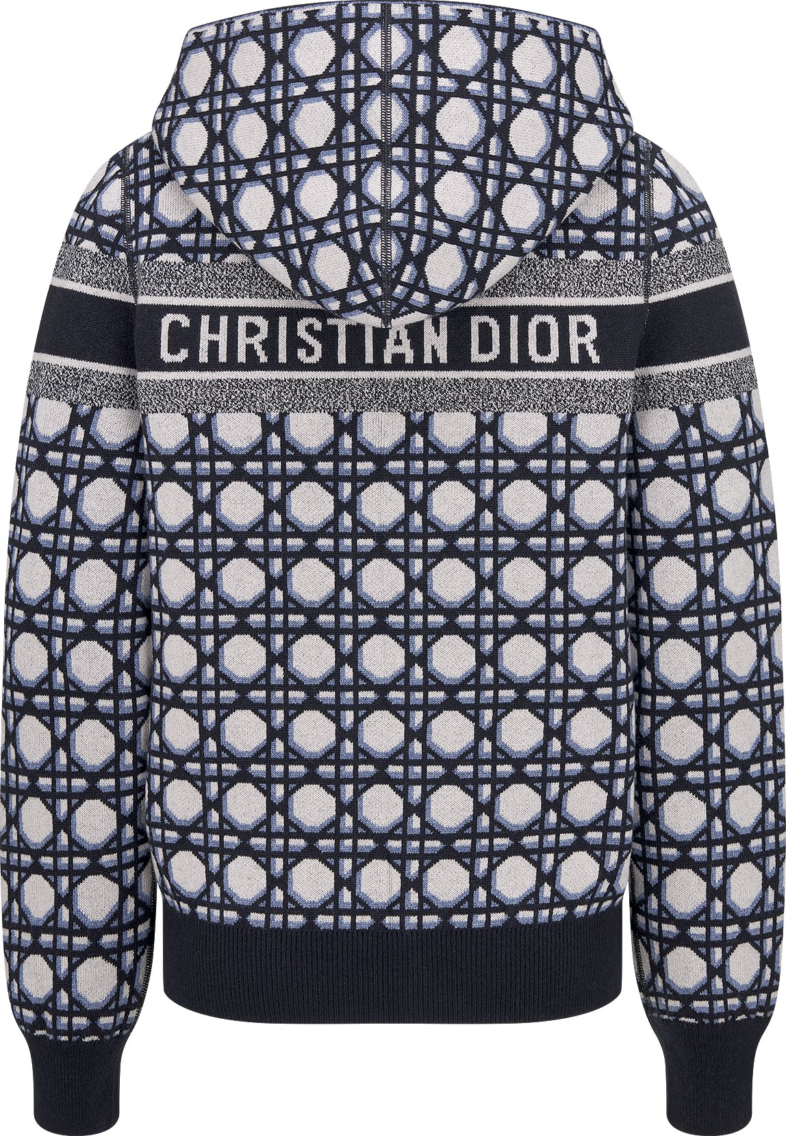 Reversible Zipped Cardigan with Hood Back view