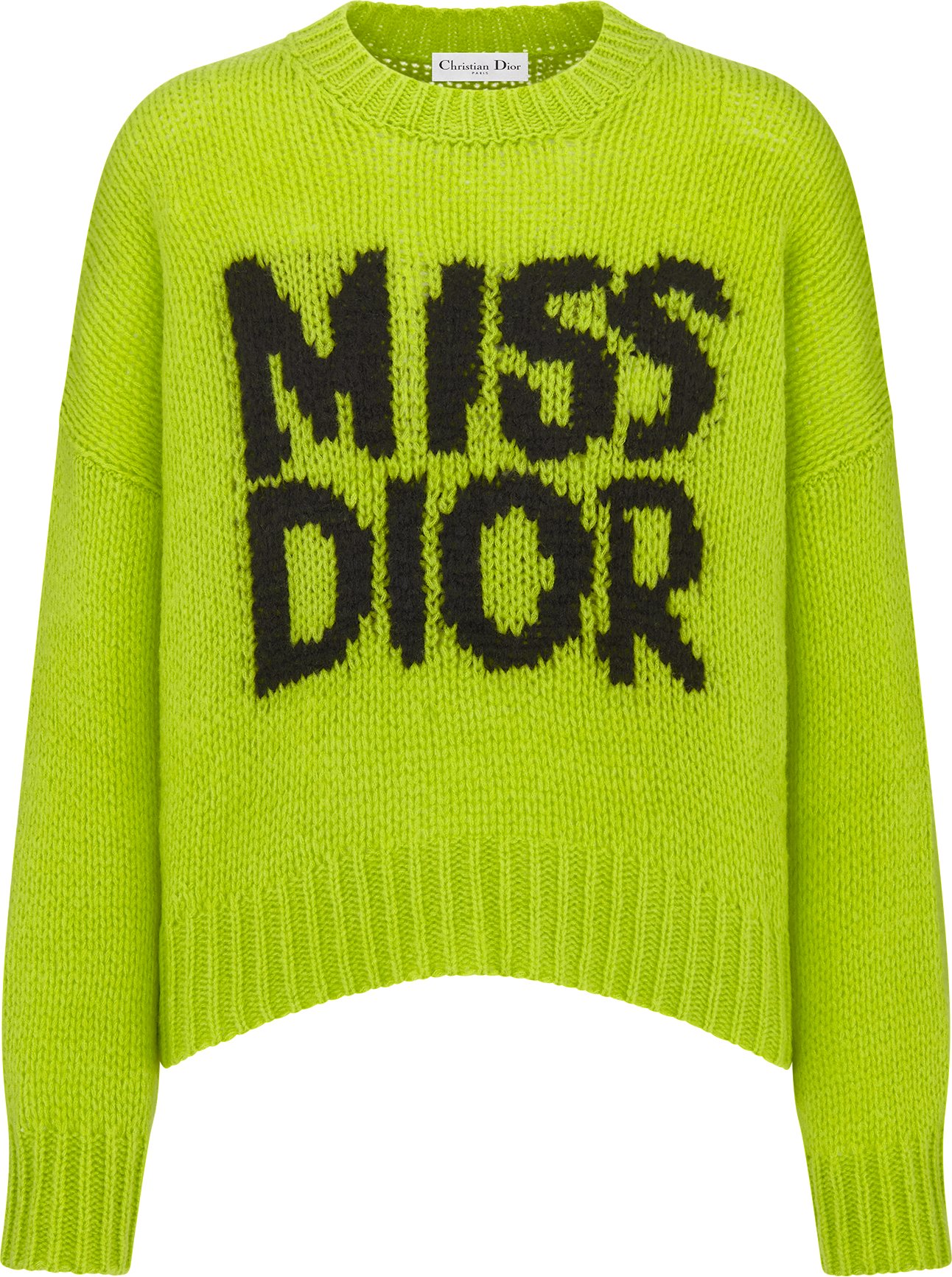 Oversized Sweater Fuchsia Cashmere and Silk Knit with Black Miss Dior  Graffiti Motif | DIOR