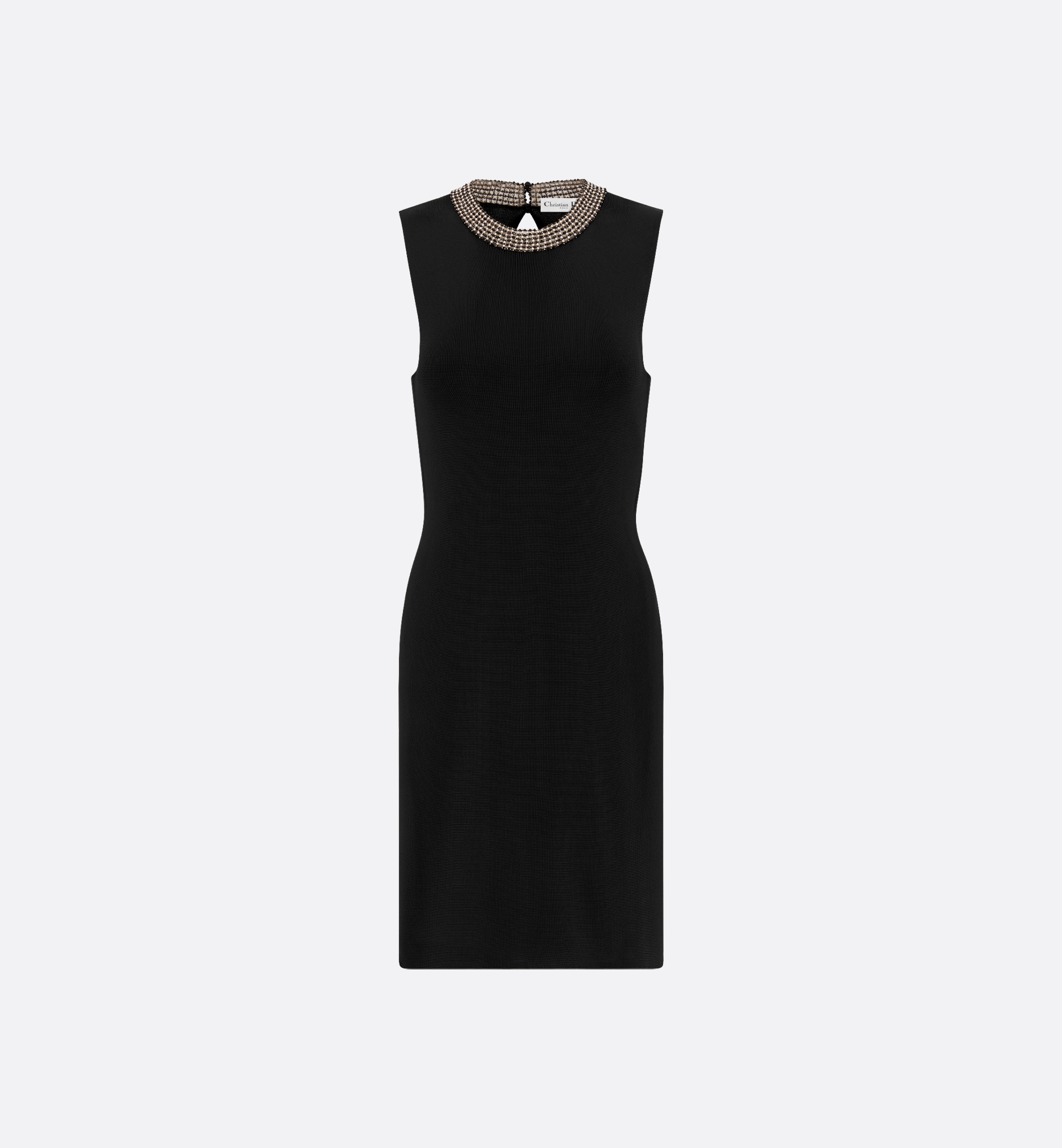 Embroidered Tunic Black Silk Ribbed Knit | DIOR Embroidered Tunic Black Silk Ribbed Knit | DIOR