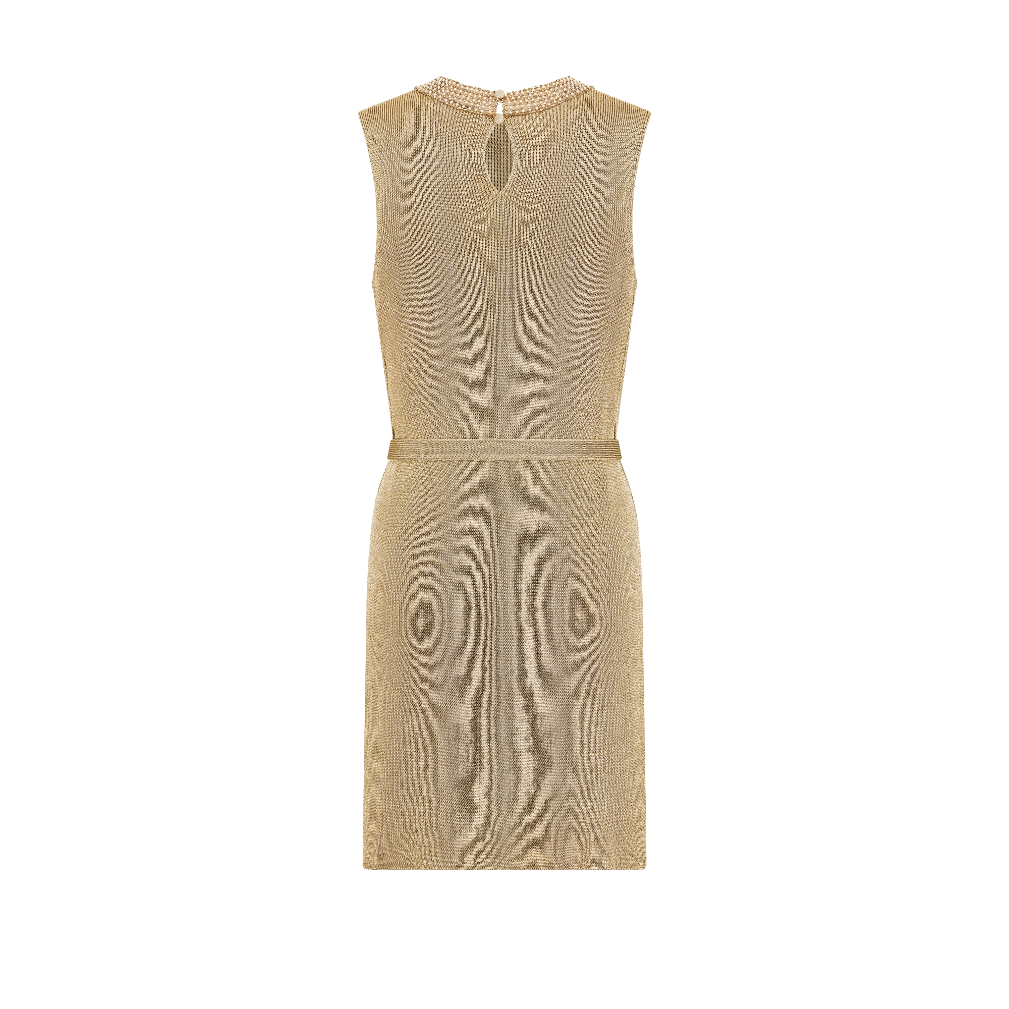 Embroidered Tunic Gold-Tone Ribbed Technical Knit | DIOR