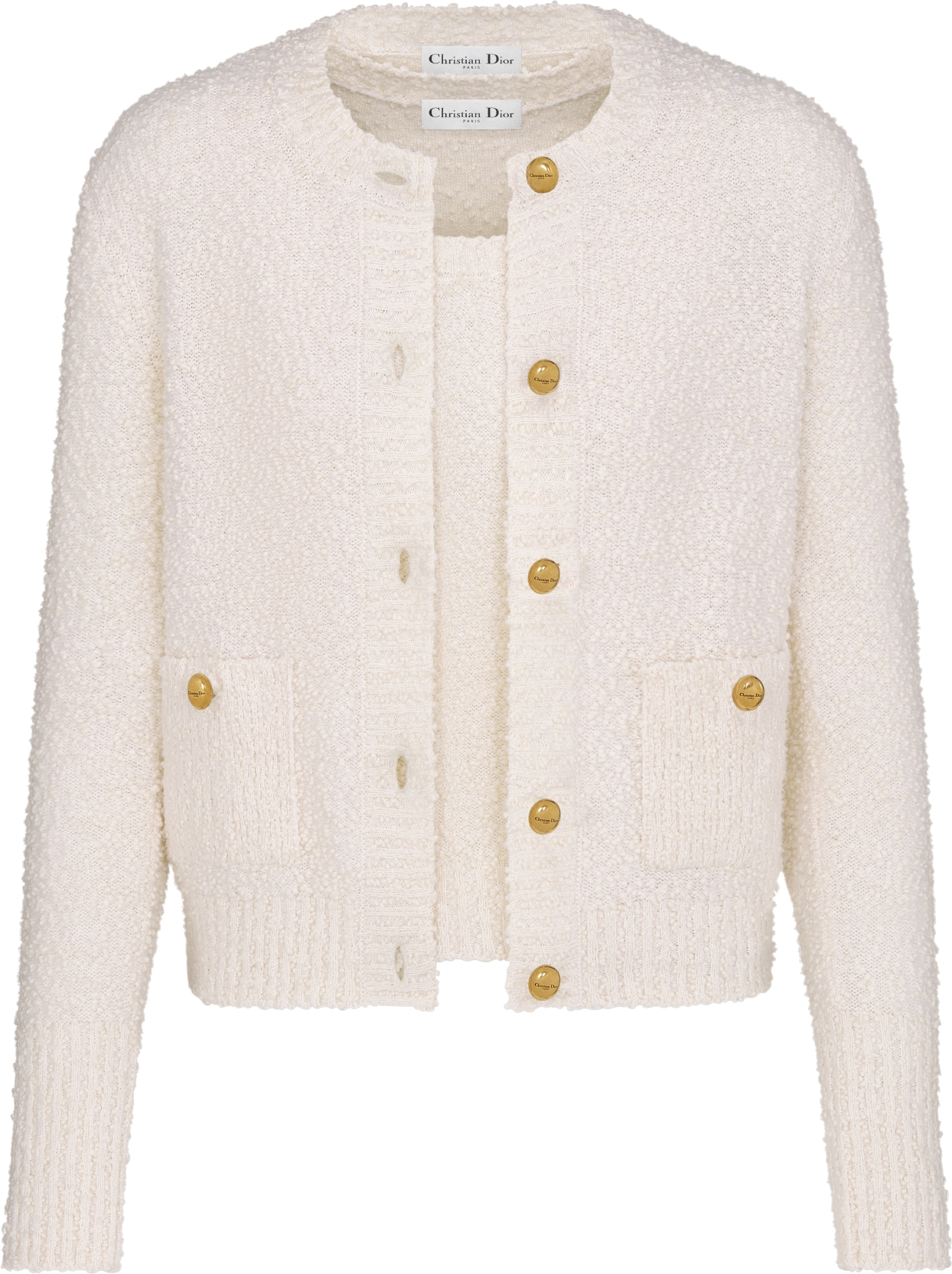 Twinset Ecru Cotton and Wool-Blend Knit | DIOR