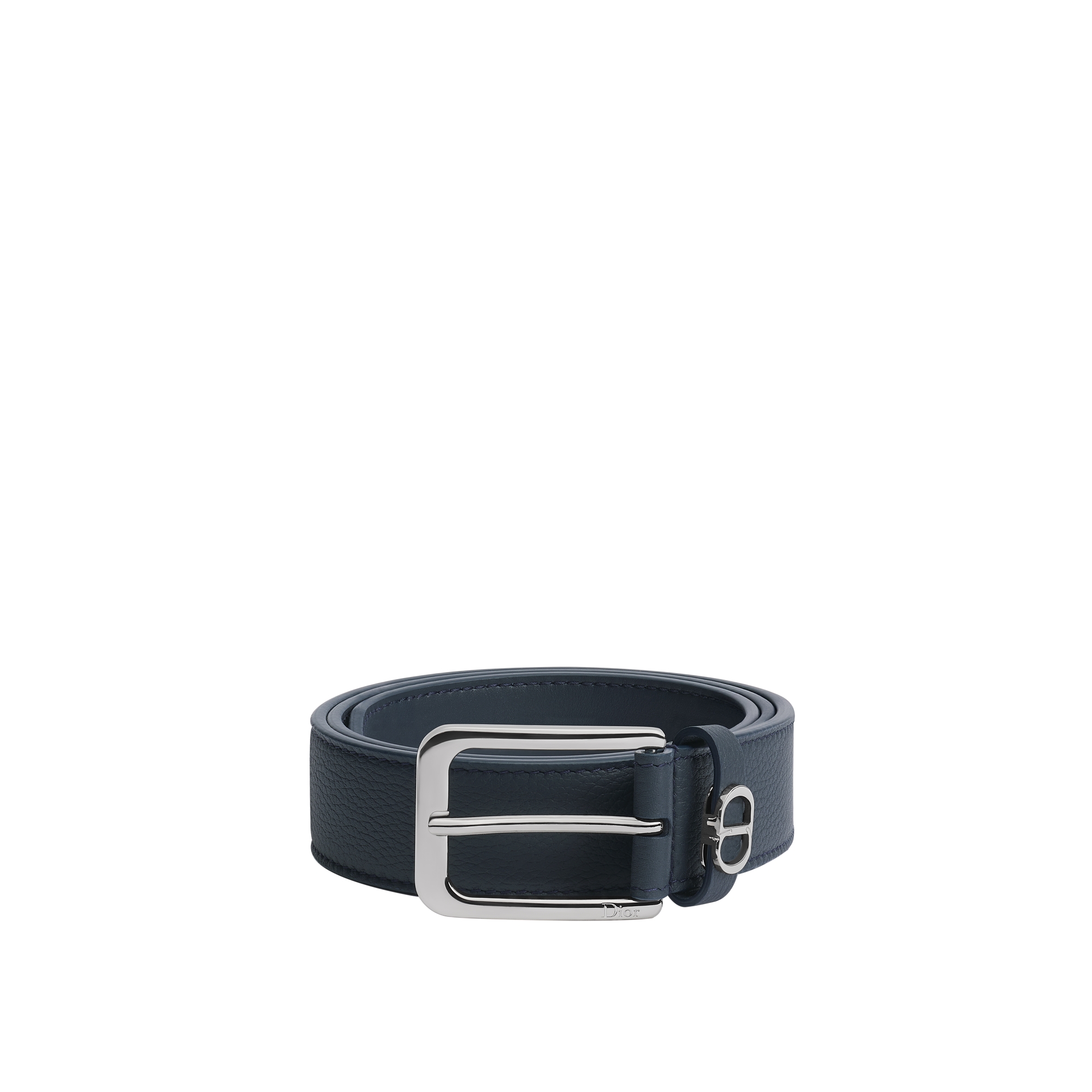 CD Icon Belt Navy Blue Grained Calfskin, 33 MM E01