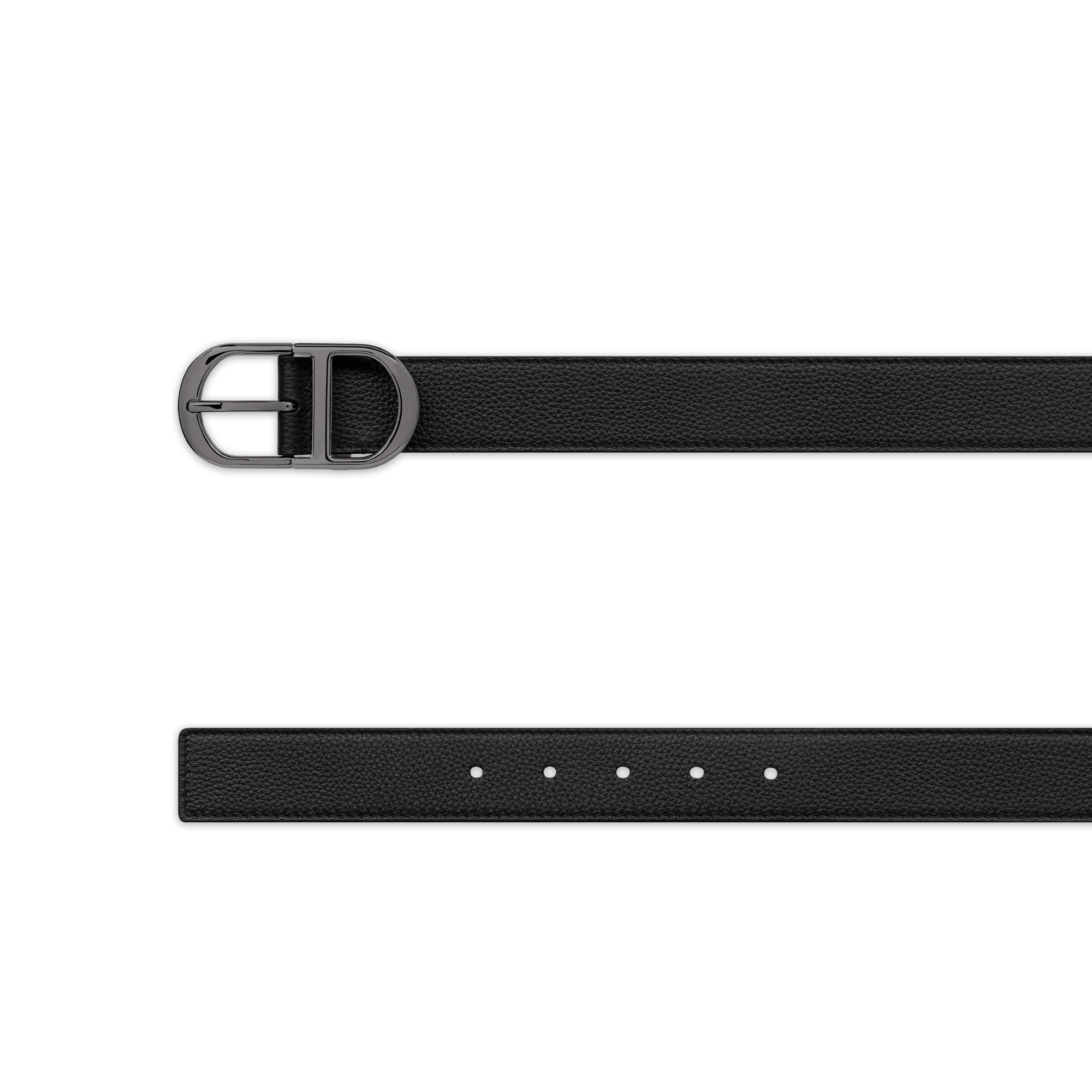 Belt Black Grained Calfskin, 33 MM E06