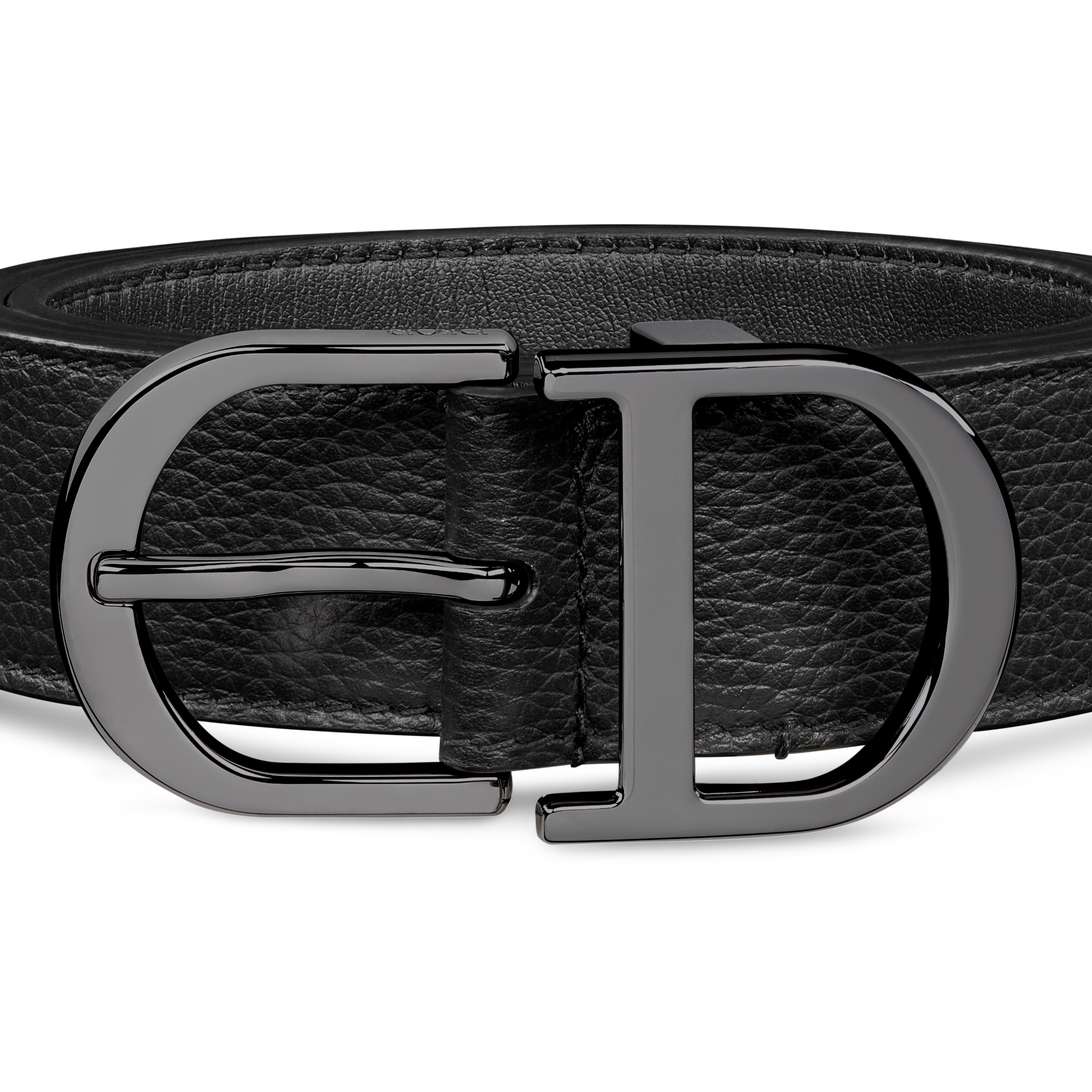 Belt Black Grained Calfskin, 33 MM E09