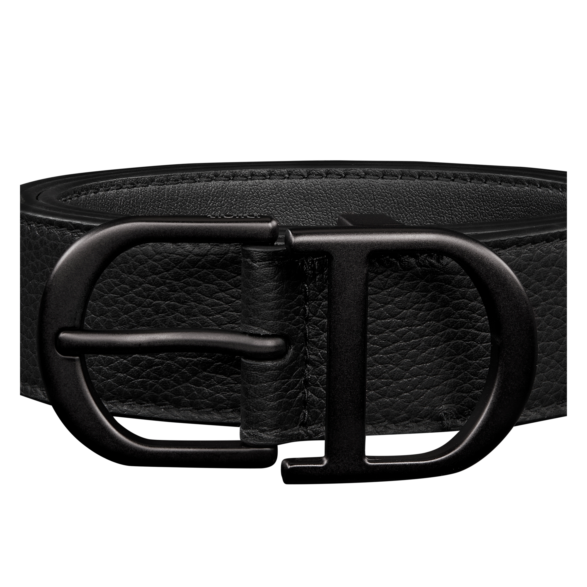 Belt Black Grained Calfskin, 33 MM E09