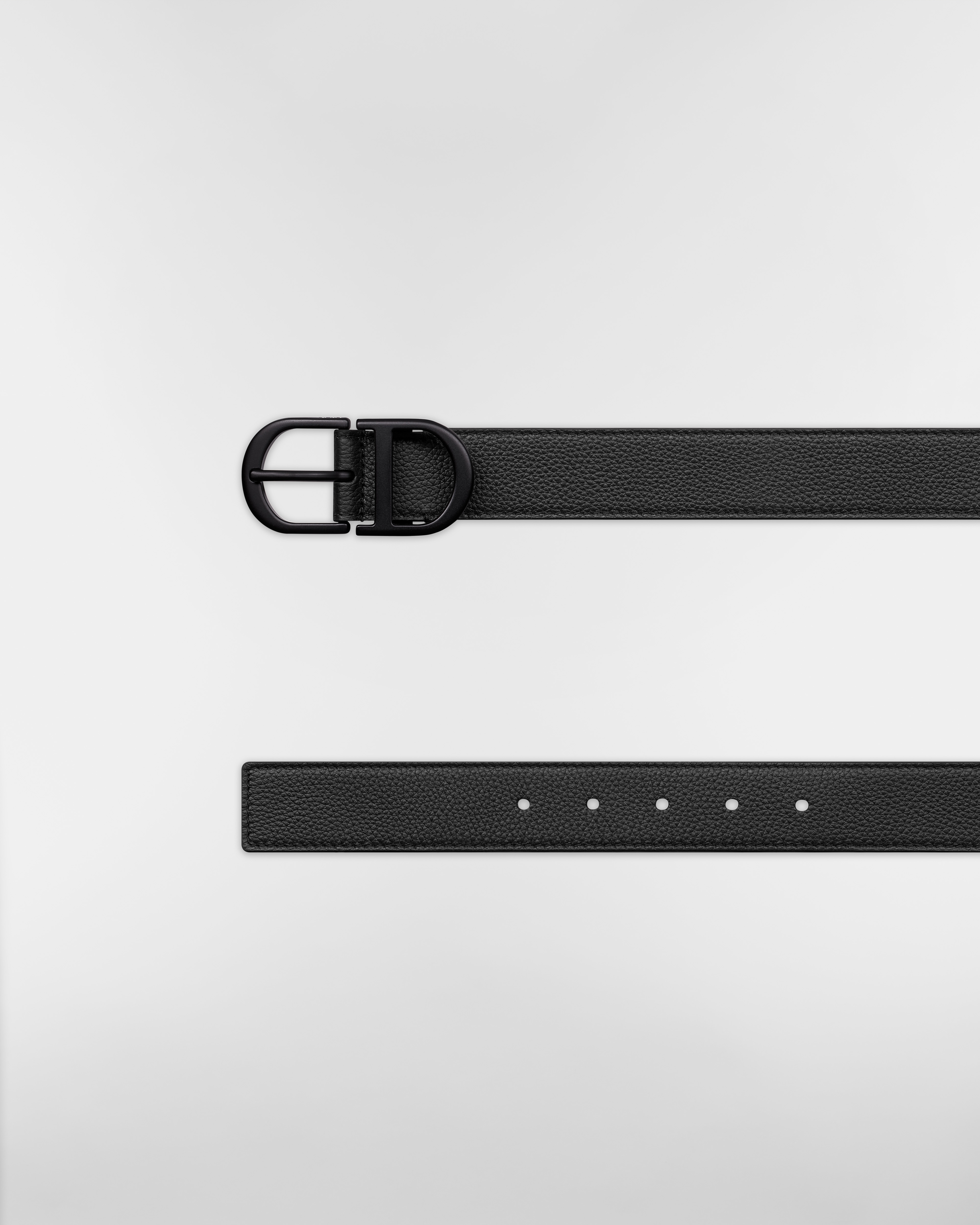 Belt Black Grained Calfskin, 33 MM E06