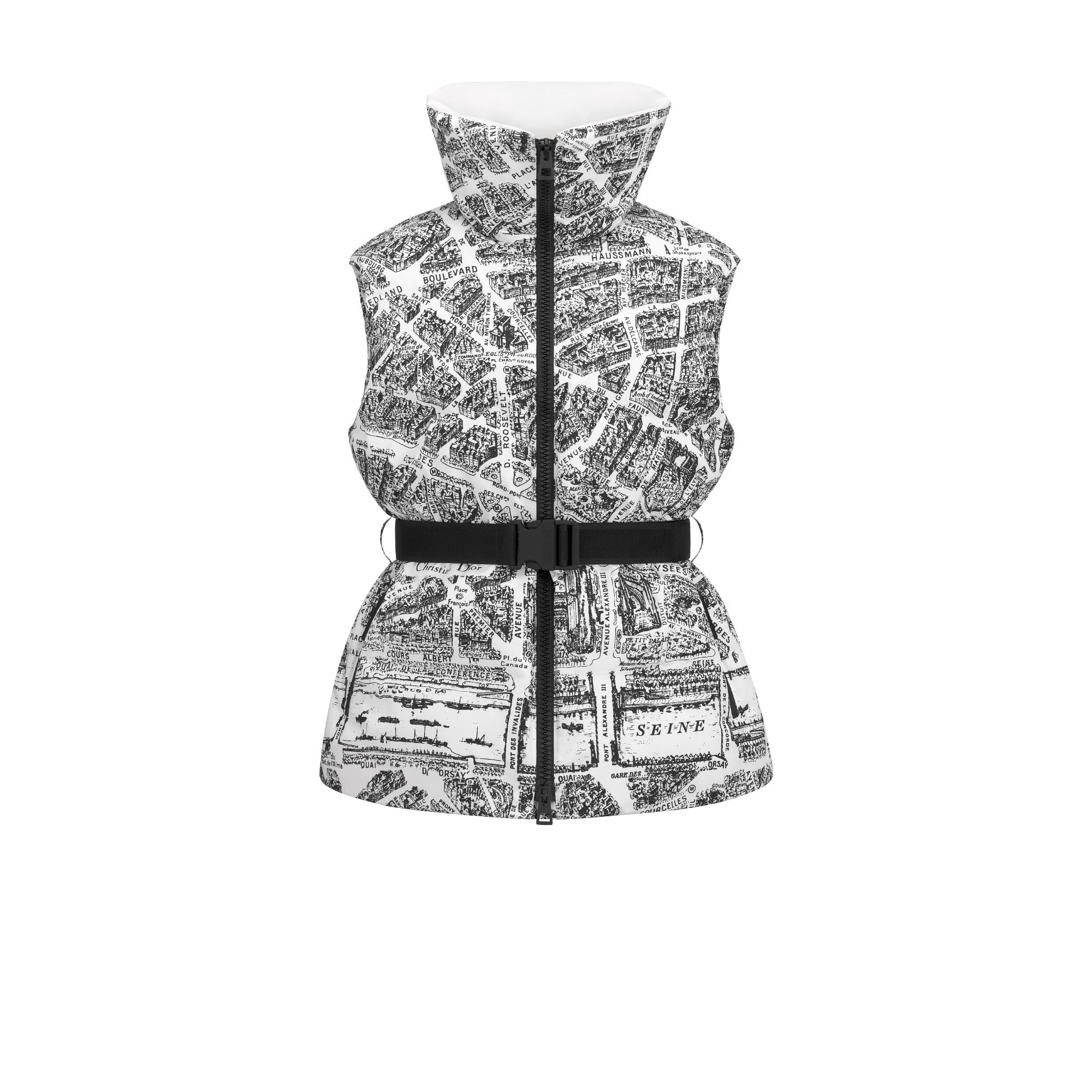 DiorAlps ベルト付き パファーベスト Plan de Paris テクニカル タフタ E01