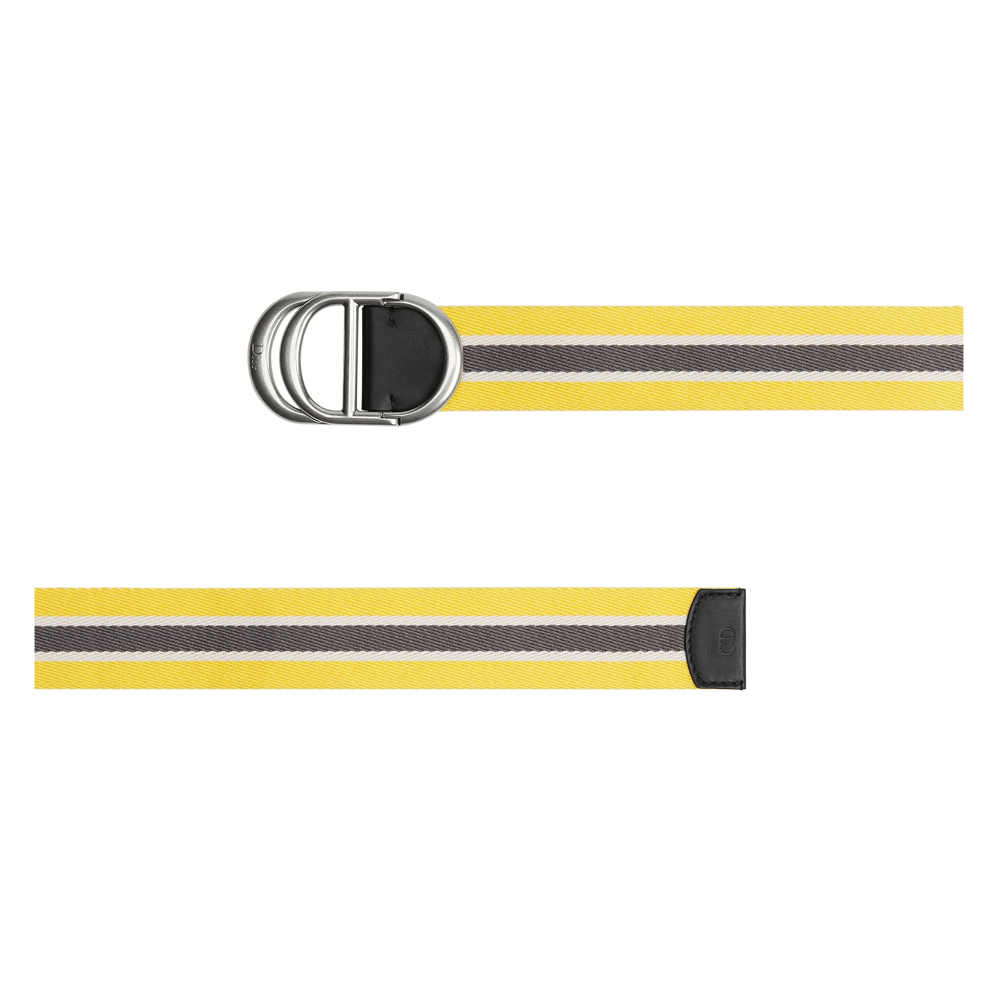CD Belt Calfskin and Three-Tone Yellow Nylon, 35 MM E06