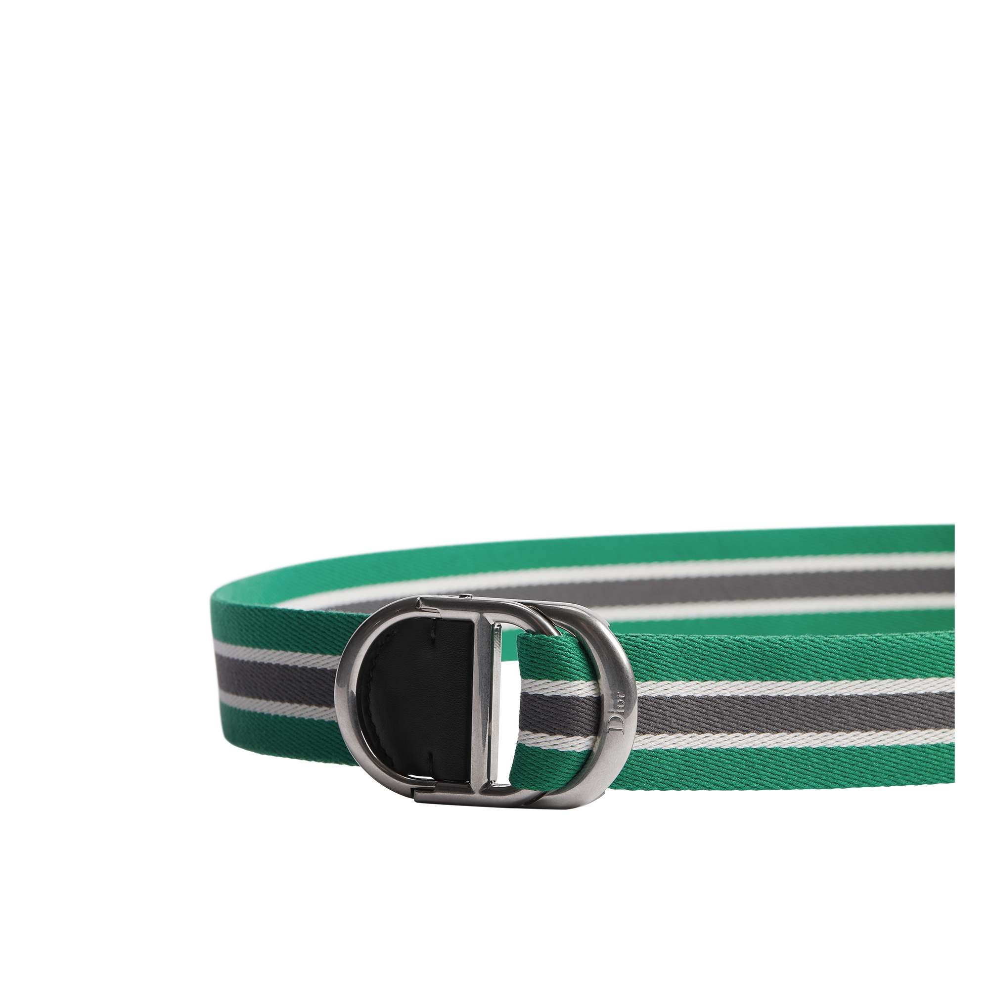 CD Belt Calfskin and Three-Tone Green Nylon, 35 MM E09