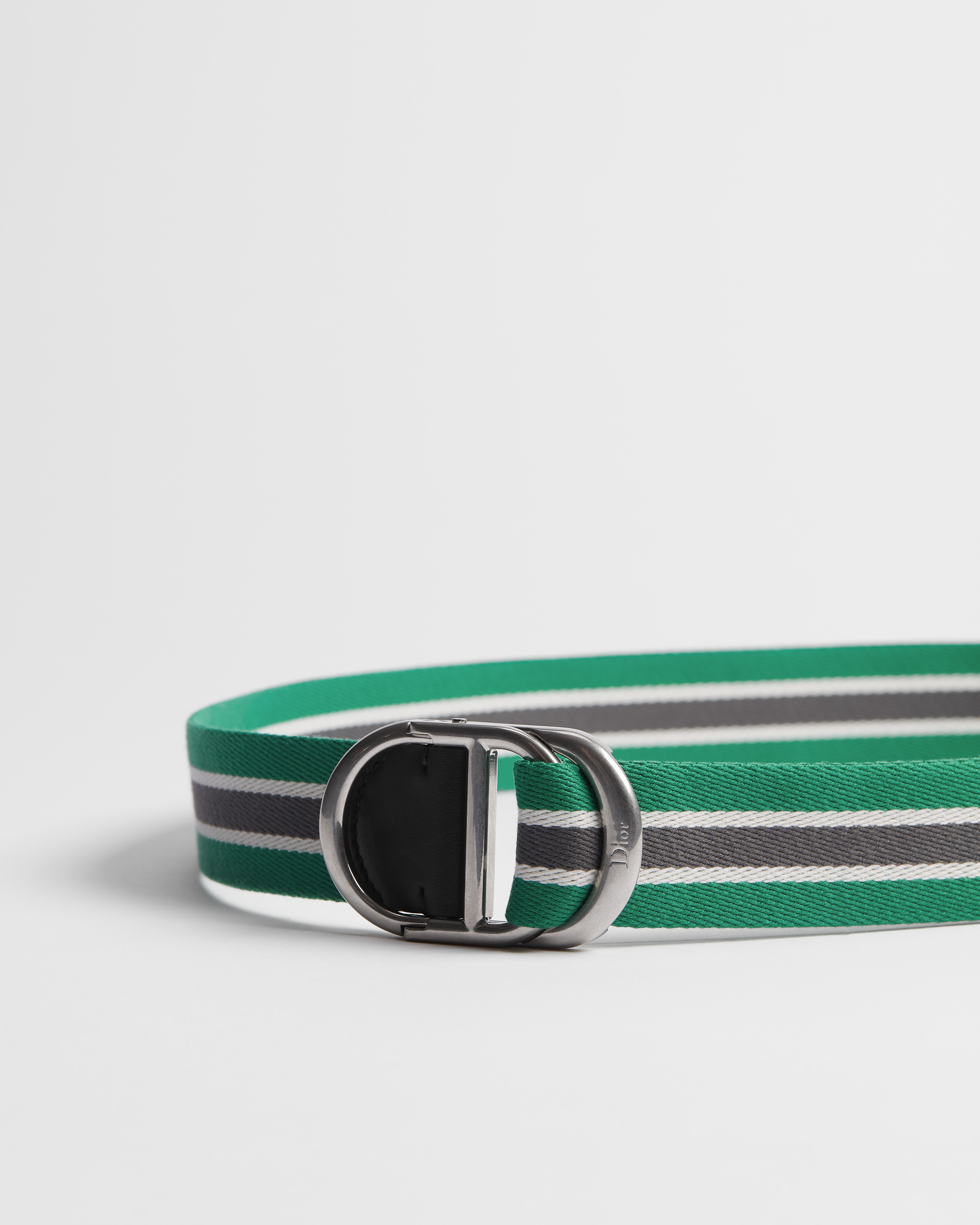 CD Belt Calfskin and Three-Tone Green Nylon, 35 MM E09