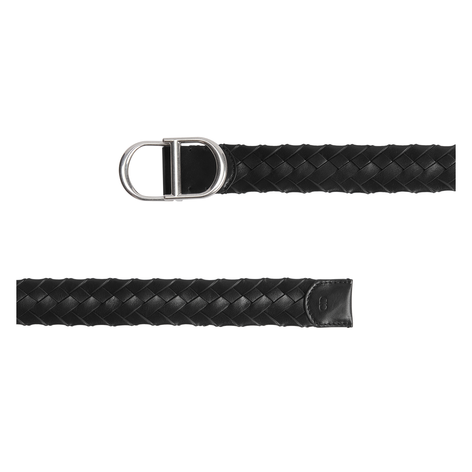 CD Belt Black Woven Taurillon Leather, 35 MM E06