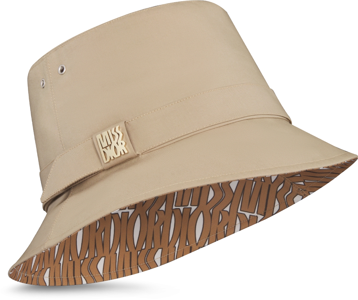 Teddy-D Miss Dior Allover Small Brim Bucket Hat