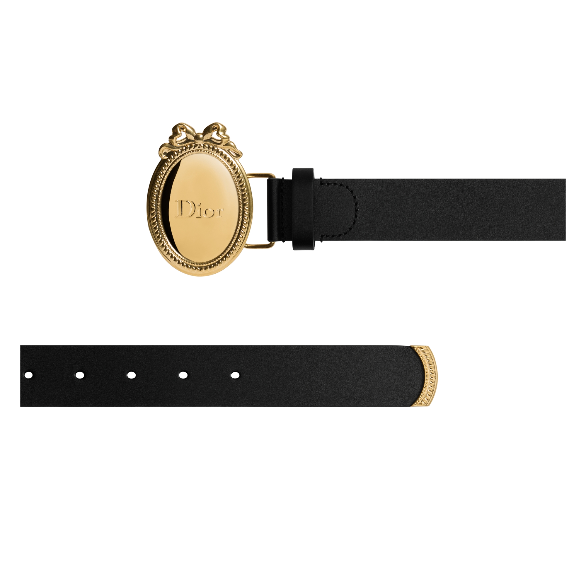 Dior Médaillon Belt Black Smooth Calfskin, 30 MM E06