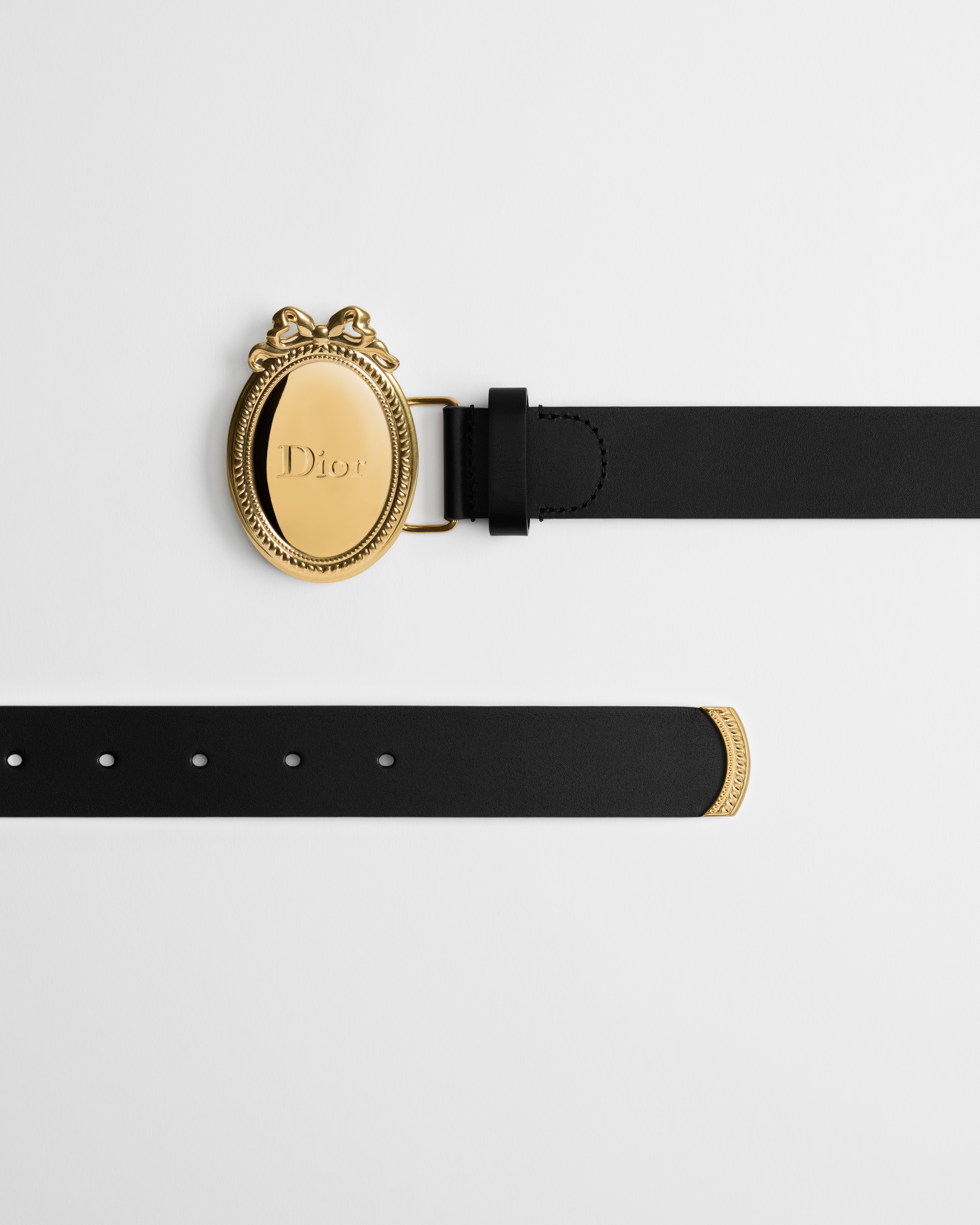Dior Médaillon Belt Black Smooth Calfskin, 30 MM E06