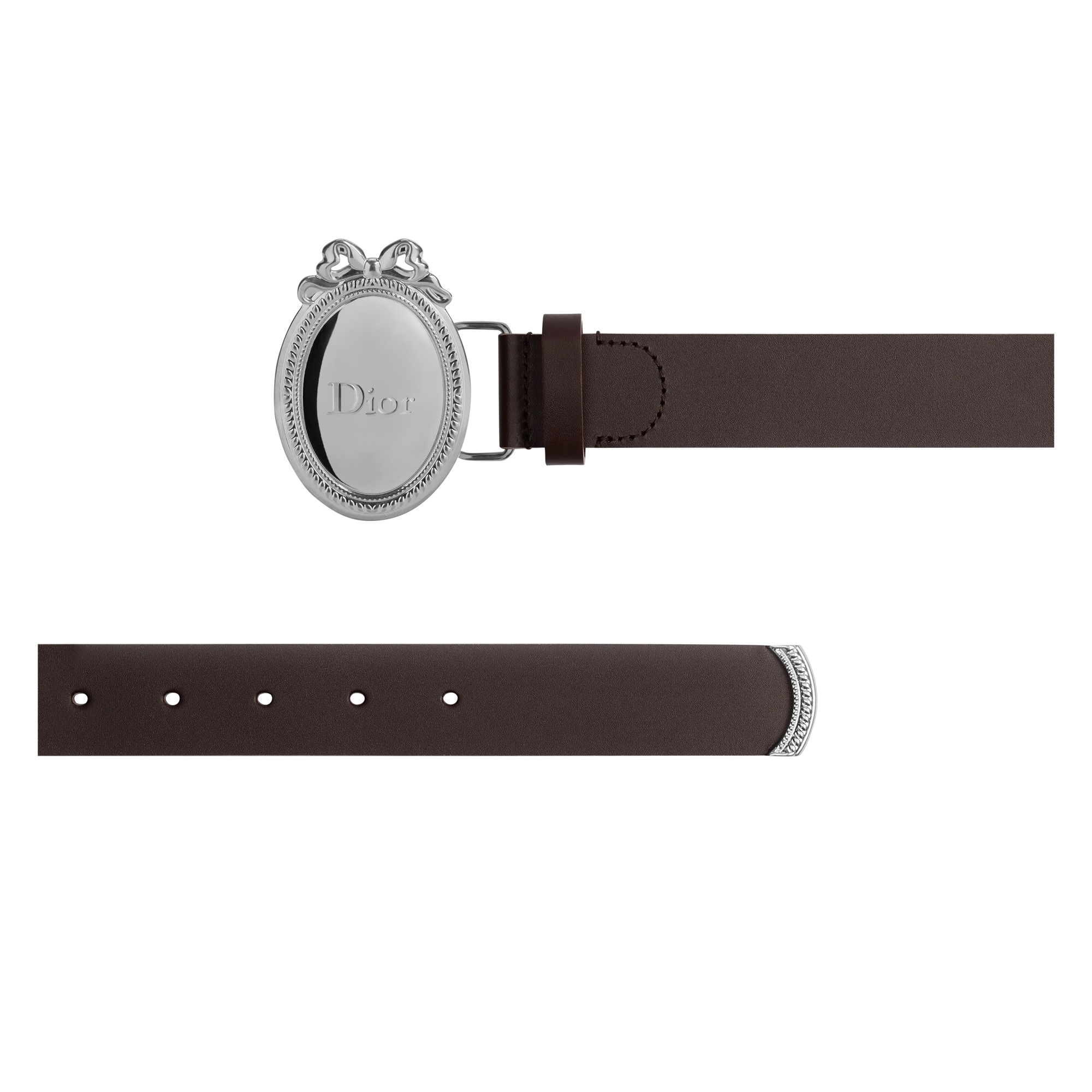 Dior Médaillon Belt Brown Smooth Calfskin, 30 MM E06