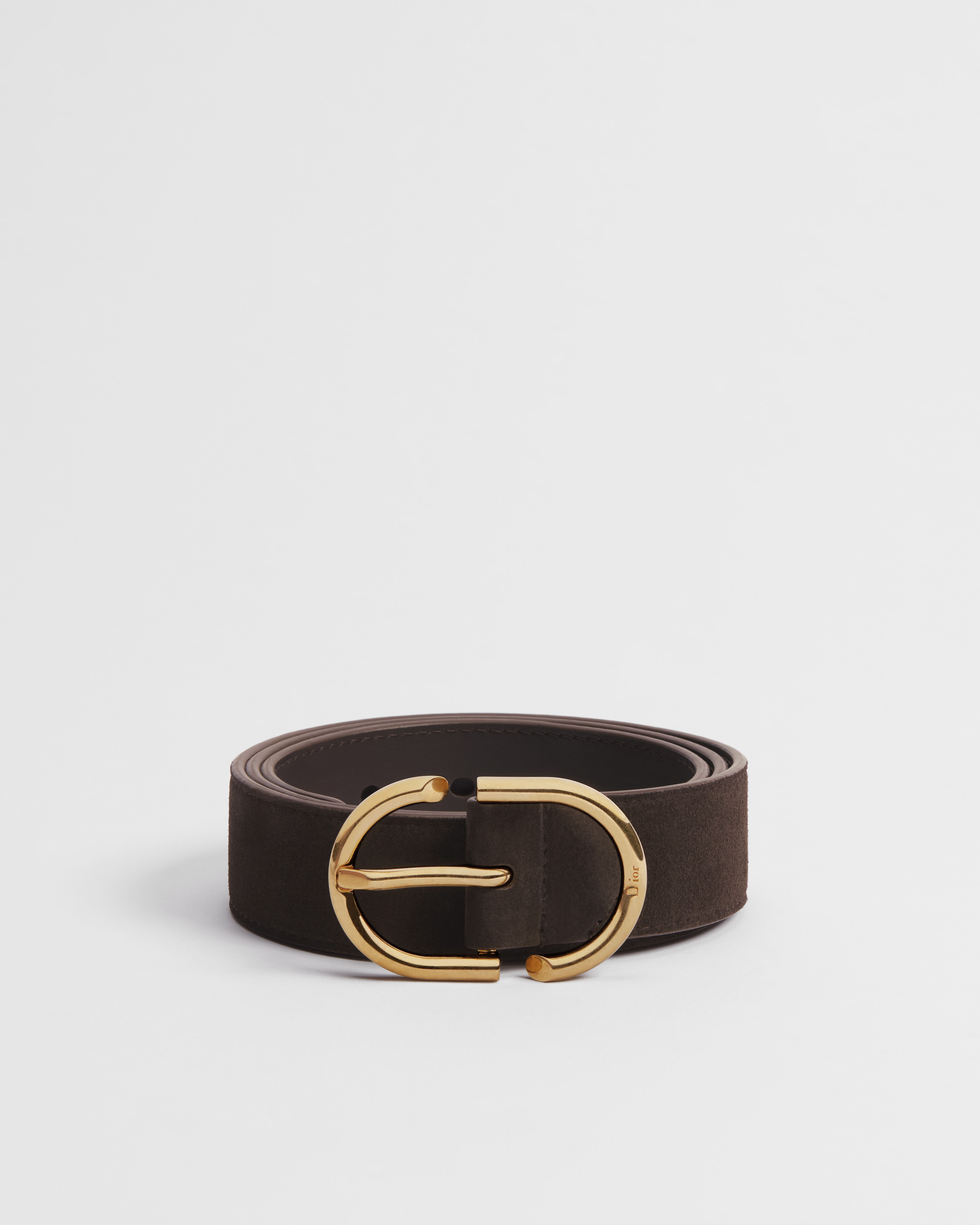 CD Belt Brown Suede Calfskin 35 MM E01
