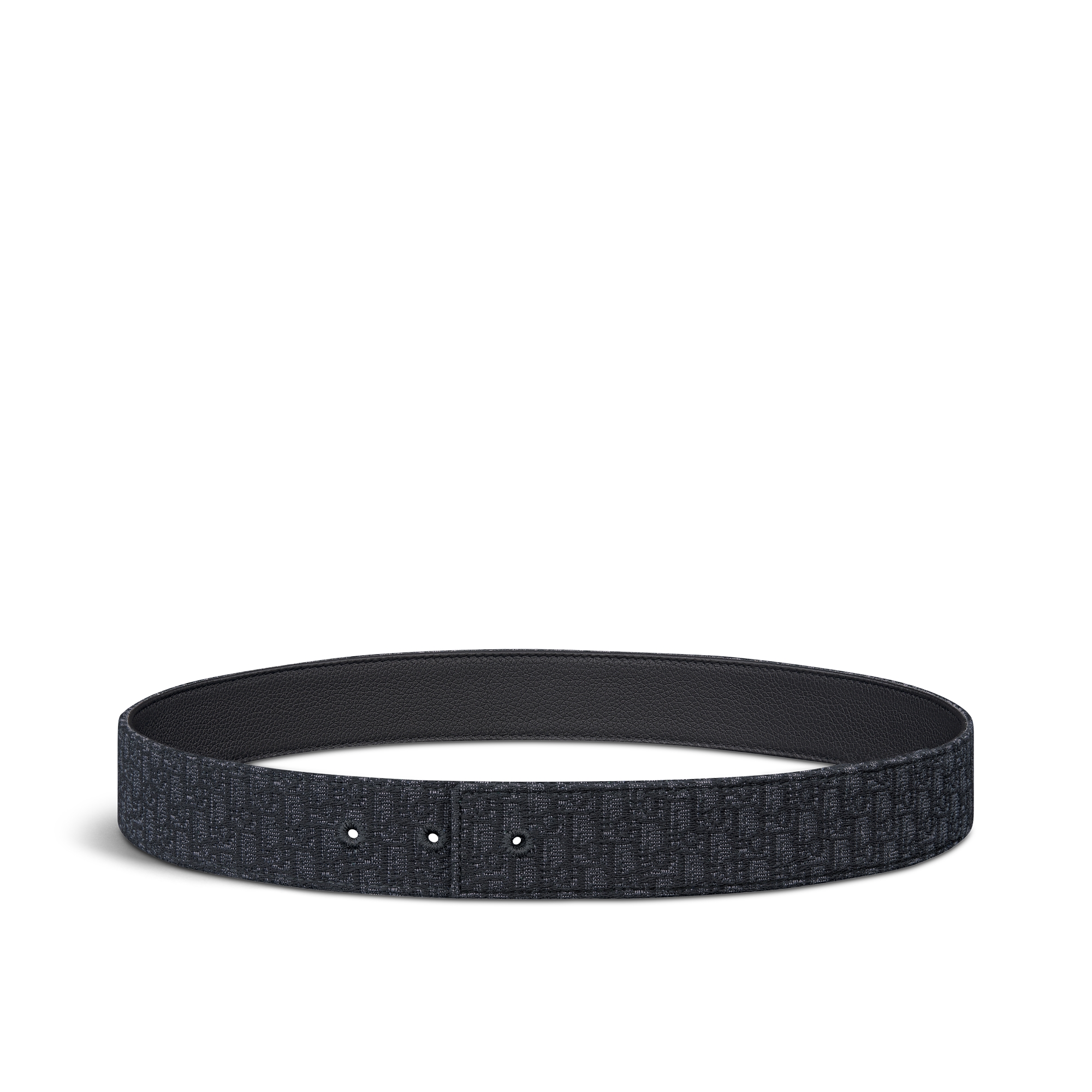  Black Micro Dior Oblique Jacquard and Black Grained Calfskin, 35 MM