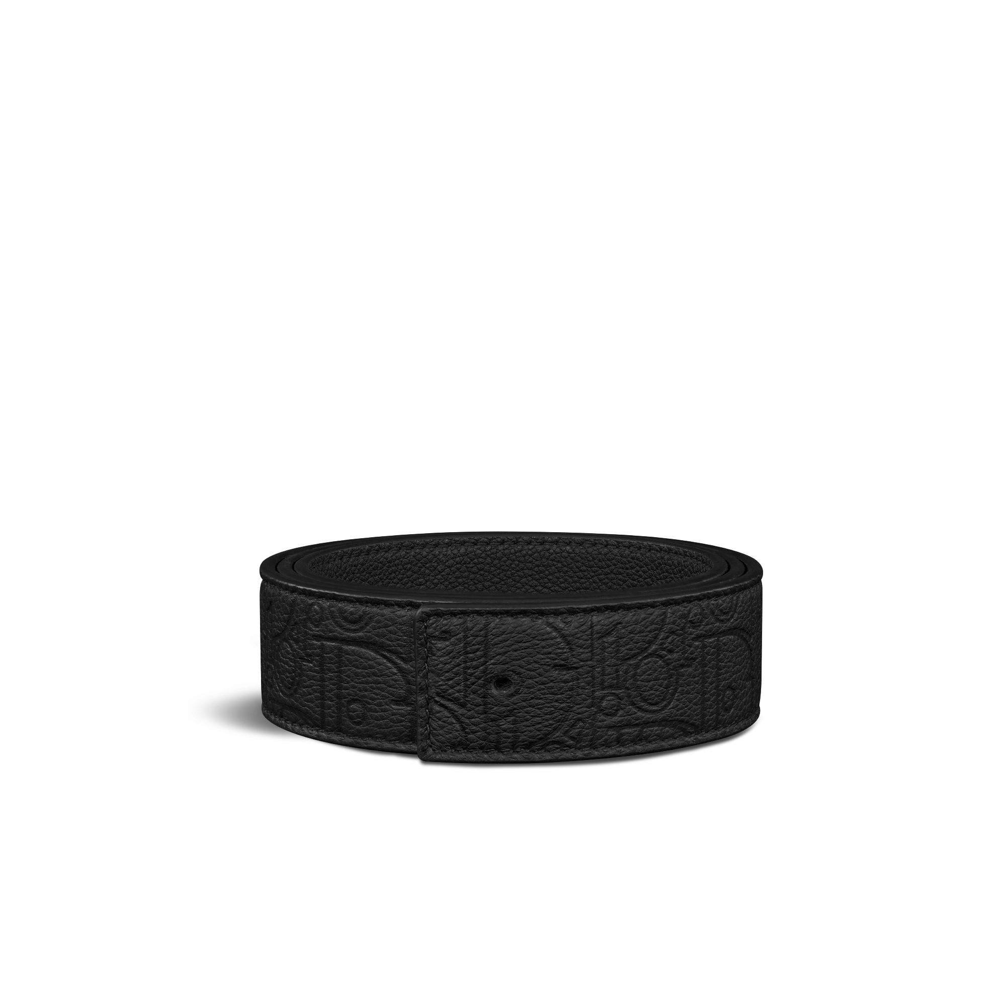 Reversible Belt Strap Black Dior Gravity Leather and Black Grained Calfskin, 35 MM E03