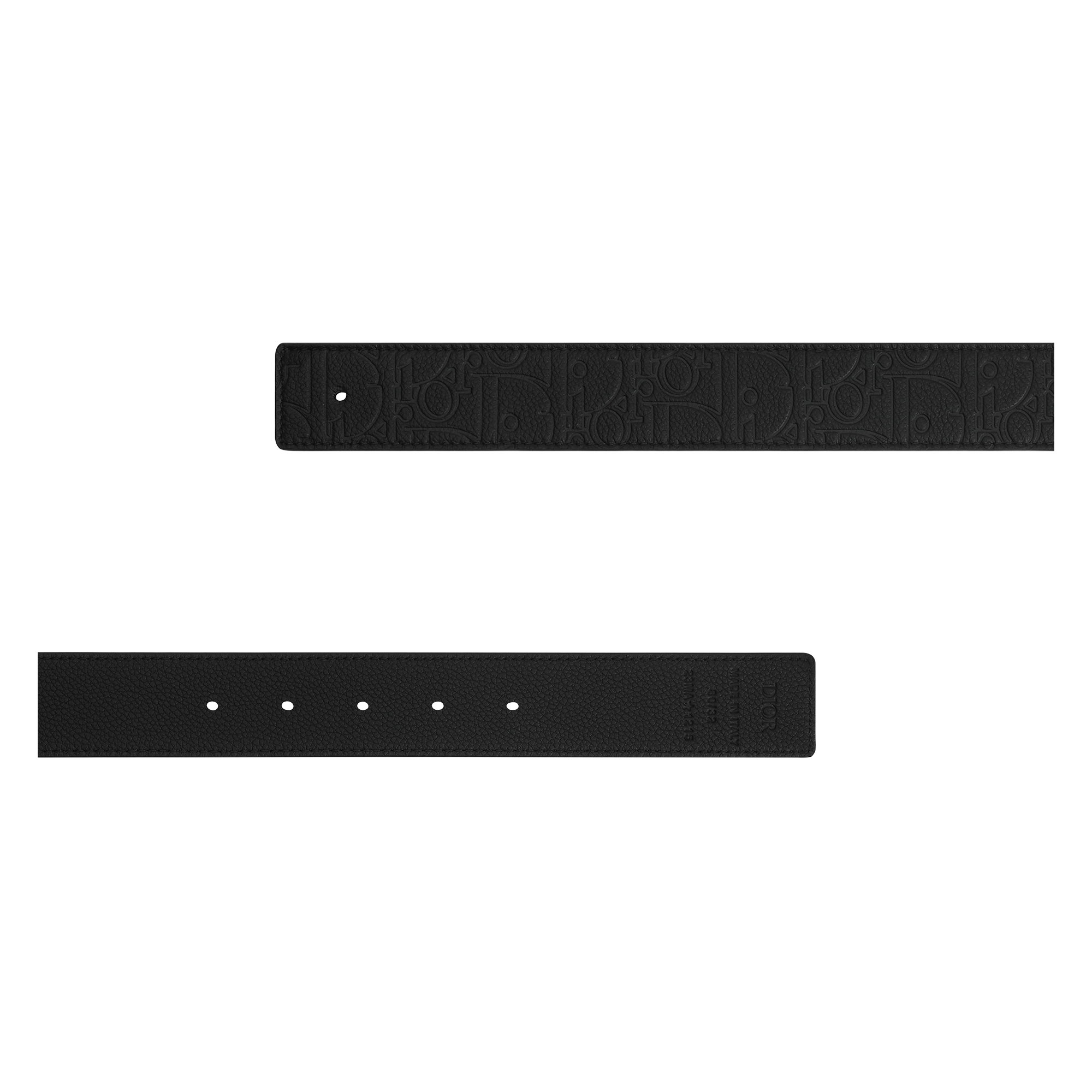 Reversible Belt Strap Black Dior Gravity Leather and Black Grained Calfskin, 35 MM E06