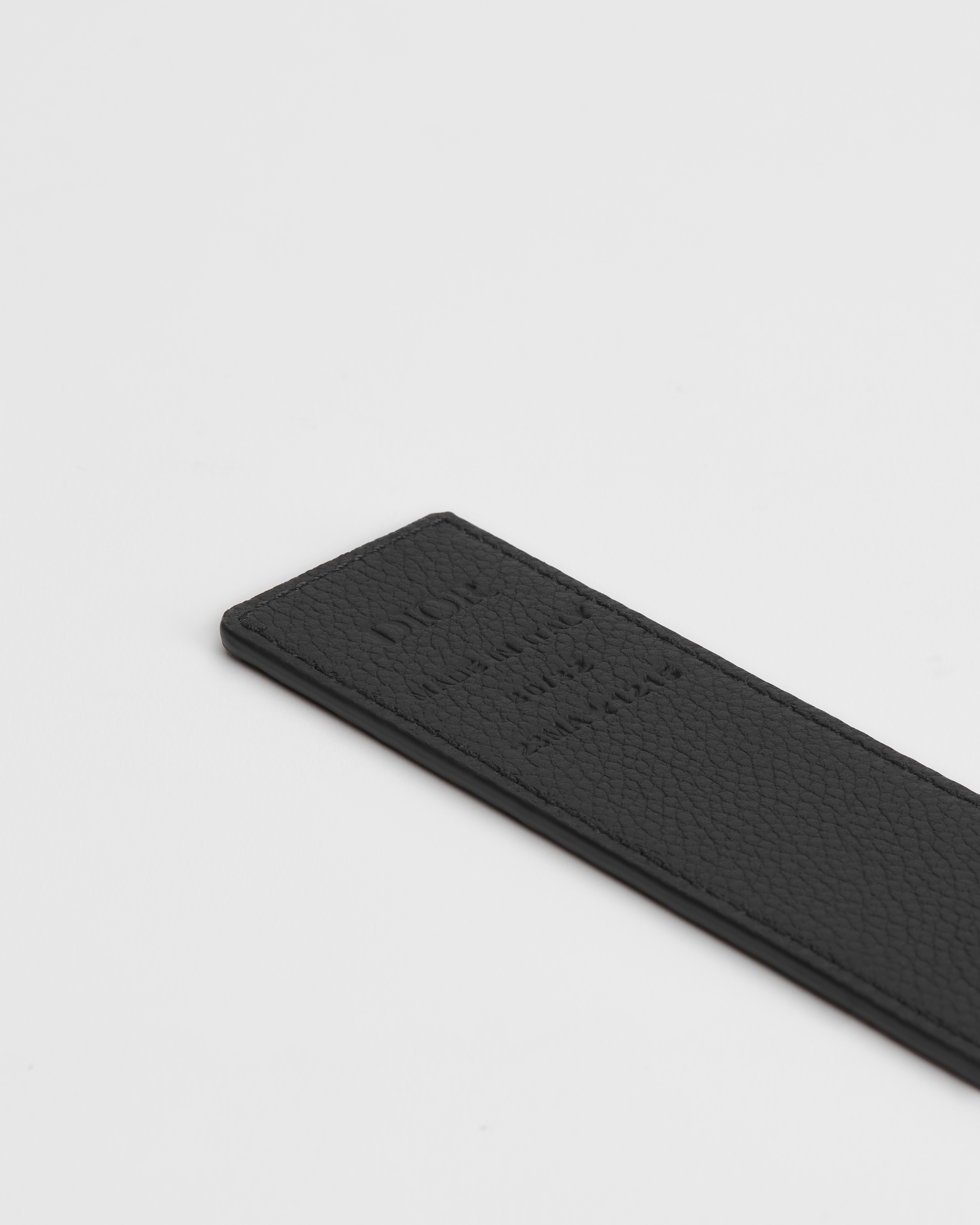 Reversible Belt Strap Black Dior Gravity Leather and Black Grained Calfskin, 35 MM E10