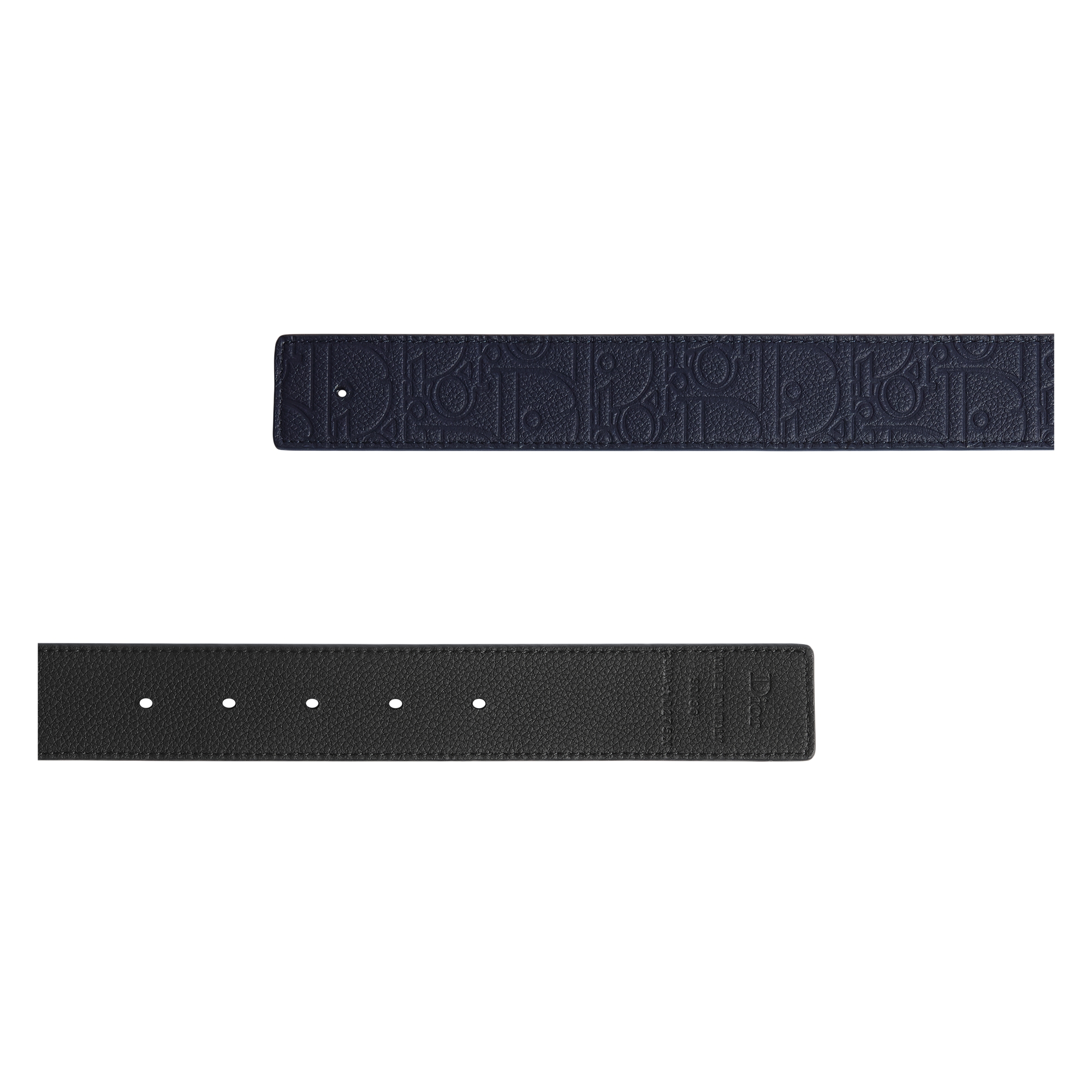Reversible Belt Strap Navy Blue Dior Gravity Leather and Black