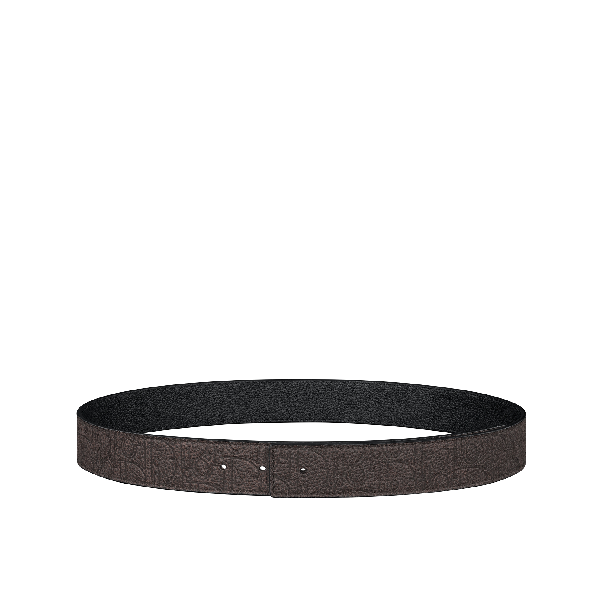 Reversible Belt Strap Brown Dior Gravity Vintage Leather and Black