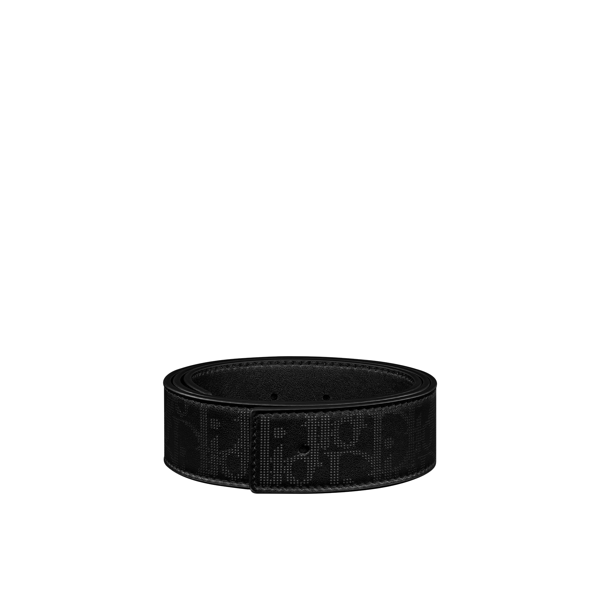 Reversible Belt Strap Black Dior Oblique Galaxy Leather and Black Smooth Calfskin, 35 MM E01
