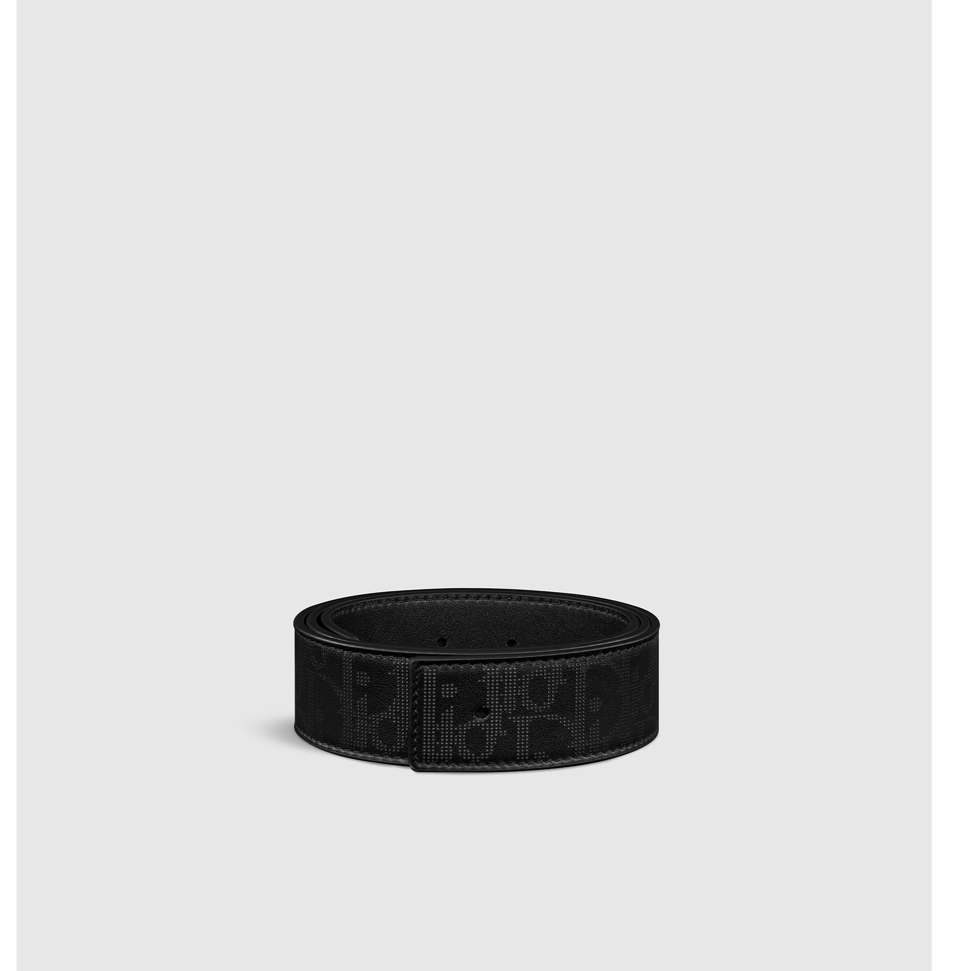 Reversible Belt Strap Black Dior Oblique Galaxy Leather and Black Smooth Calfskin, 35 MM E03