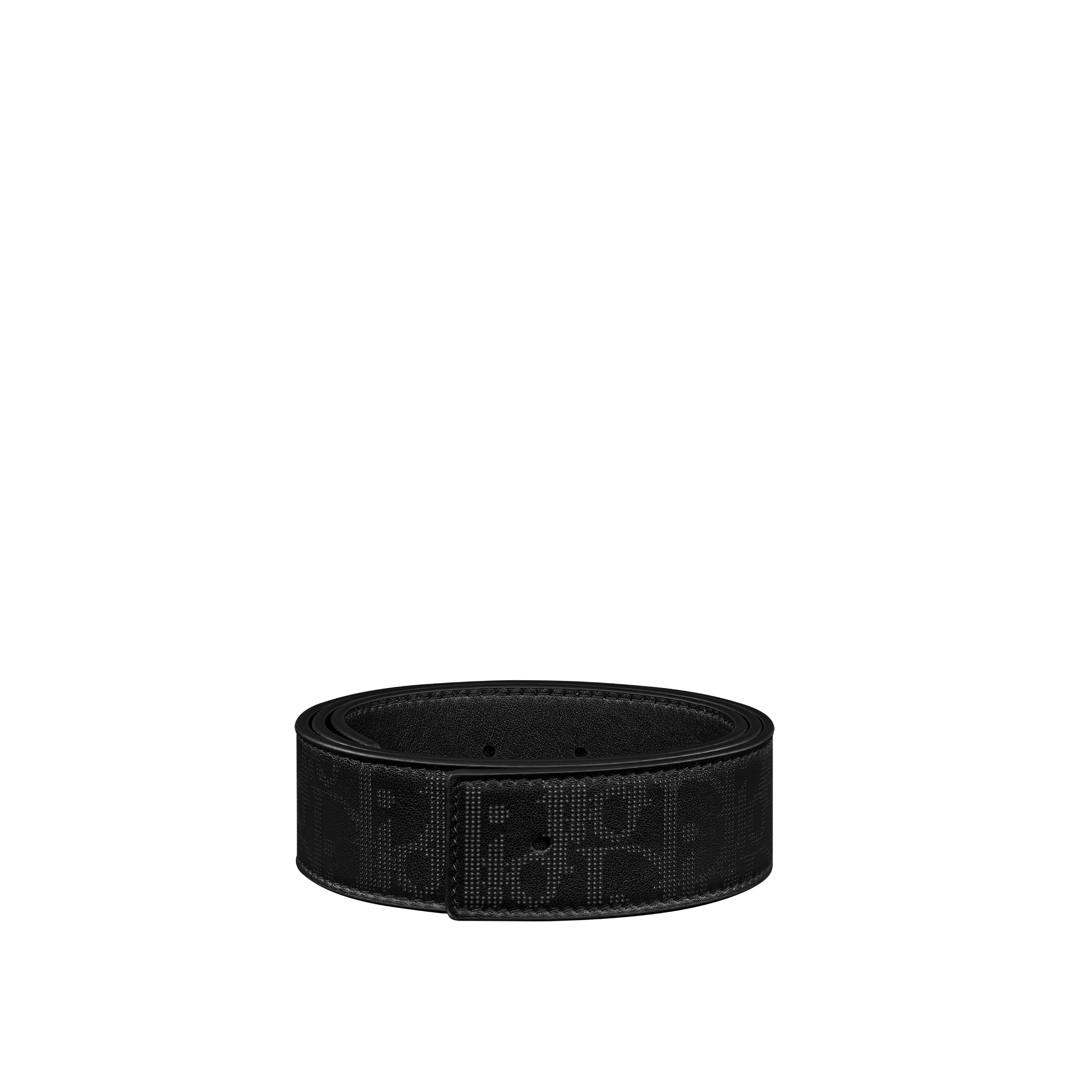 Reversible Belt Strap Black Dior Oblique Galaxy Leather and Black Smooth Calfskin, 35 MM E03