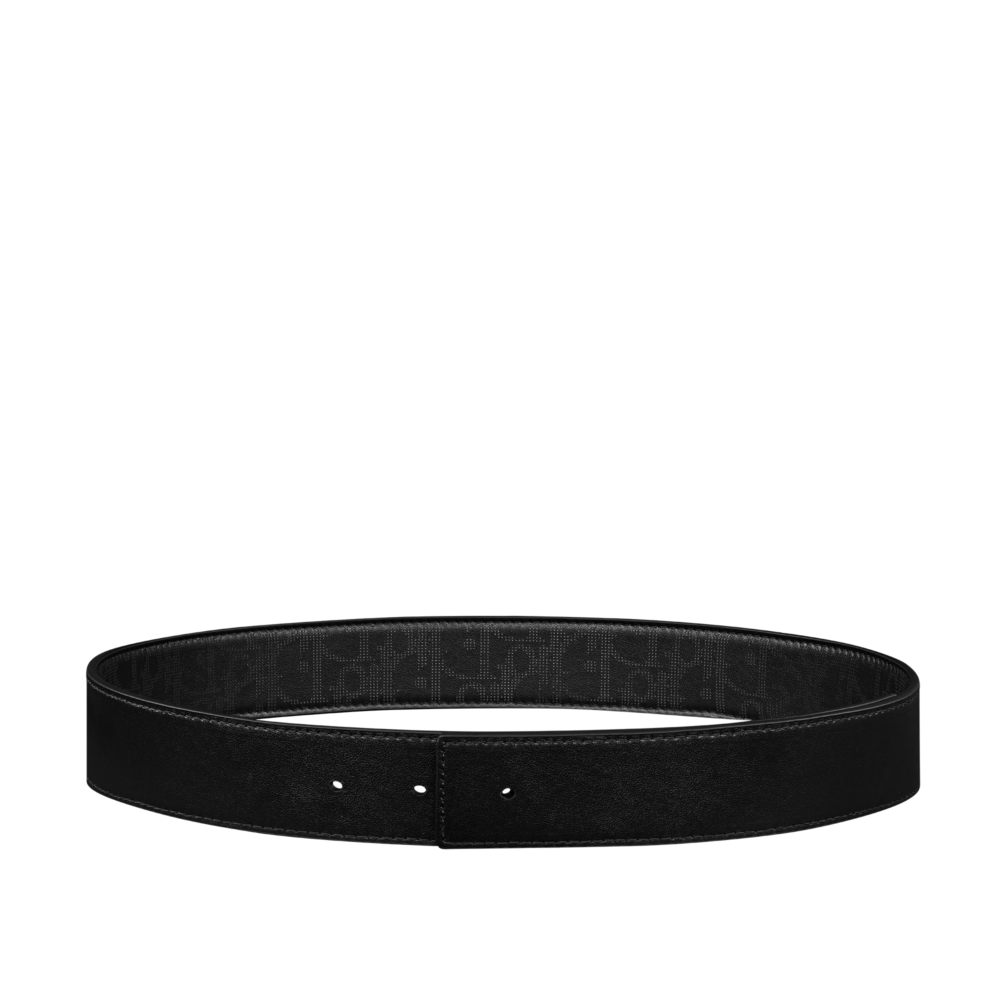 Reversible Belt Strap Black Dior Oblique Galaxy Leather and Black Smooth Calfskin, 35 MM E07