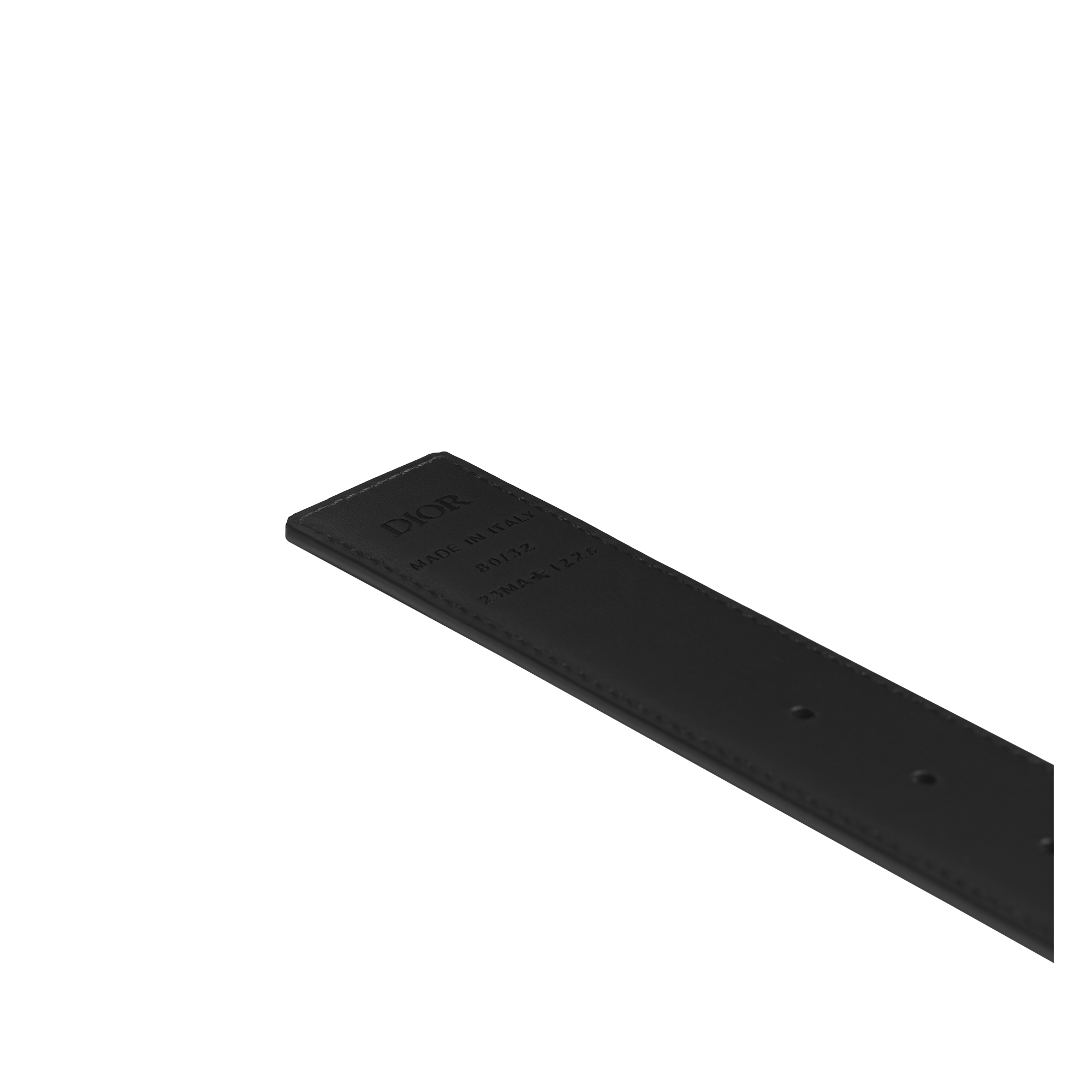 Reversible Belt Strap Black Dior Oblique Galaxy Leather and Black Smooth Calfskin, 35 MM E10