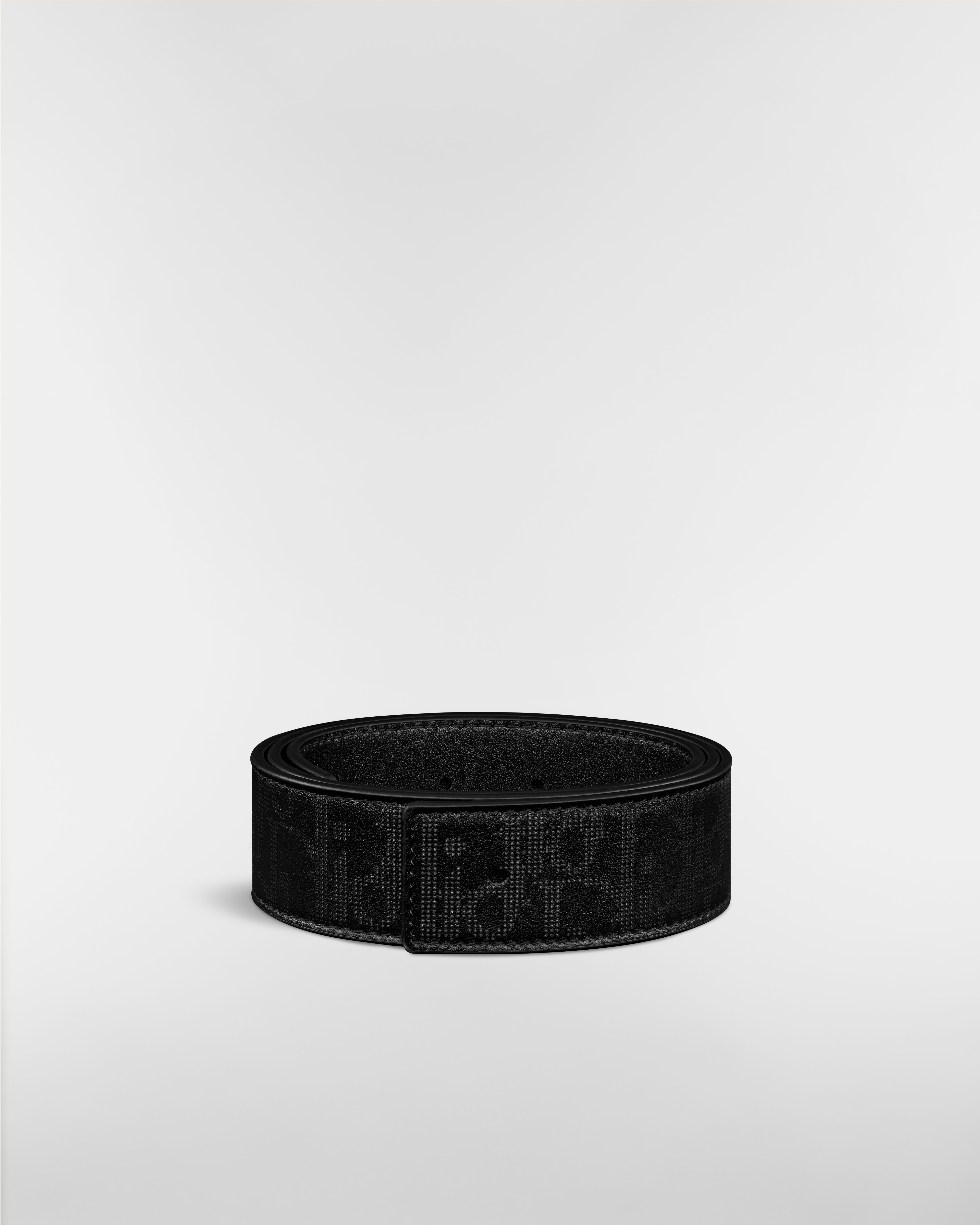 Reversible Belt Strap Black Dior Oblique Galaxy Leather and Black Smooth Calfskin, 35 MM E01