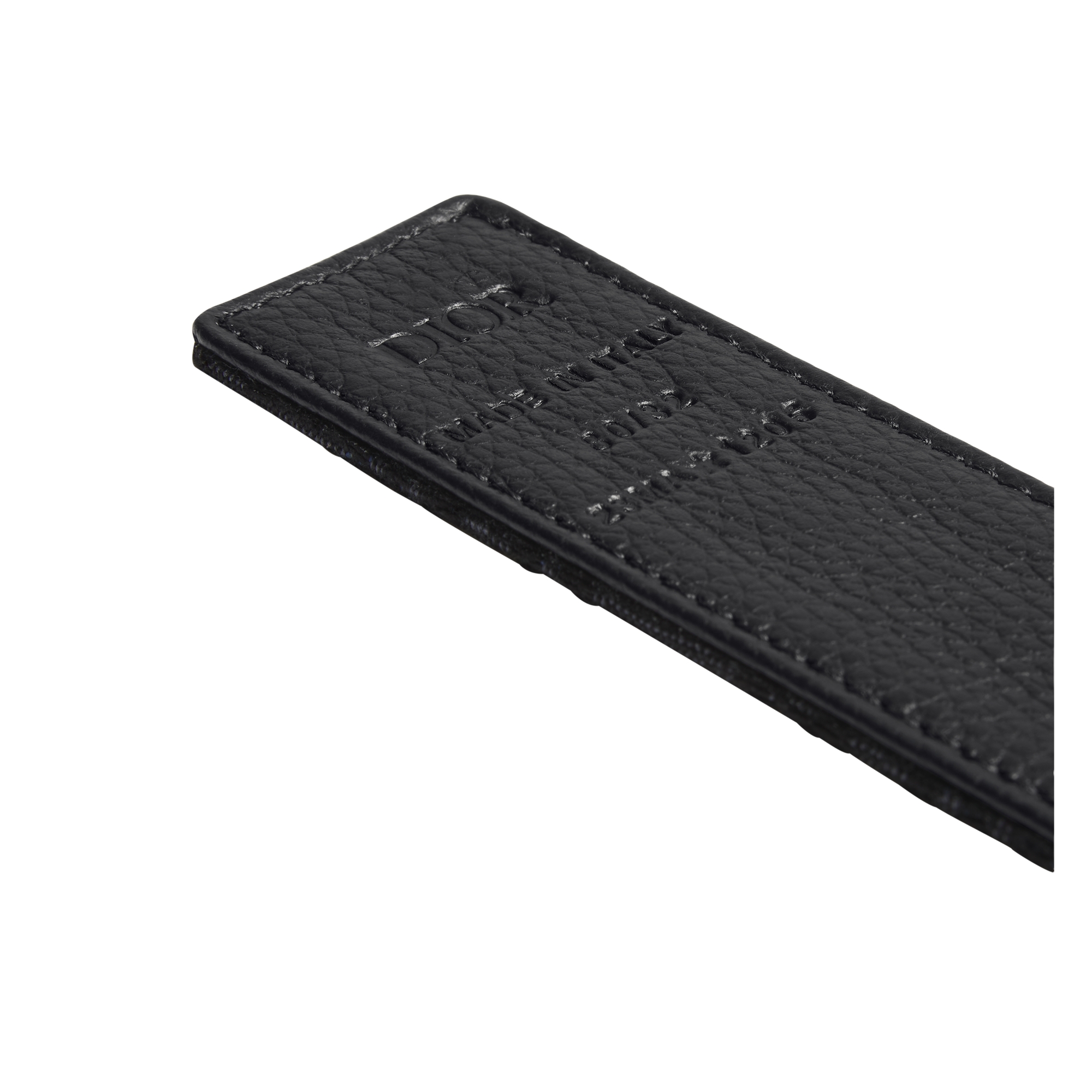 Reversible Belt Strap Black Dior Oblique Jacquard and Black Grained Calfskin, 35 MM E10