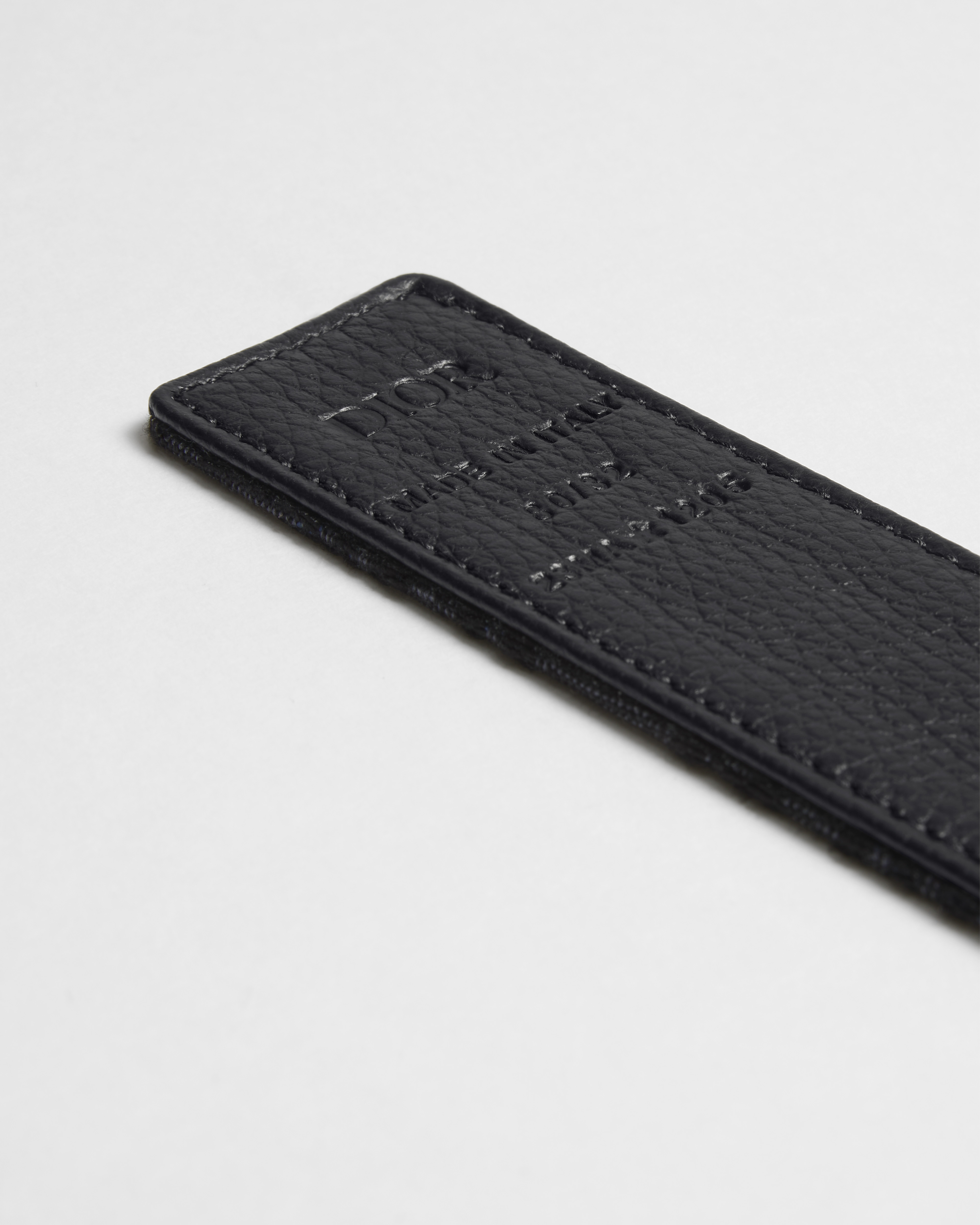 Reversible Belt Strap Black Dior Oblique Jacquard and Black Grained Calfskin, 35 MM E10