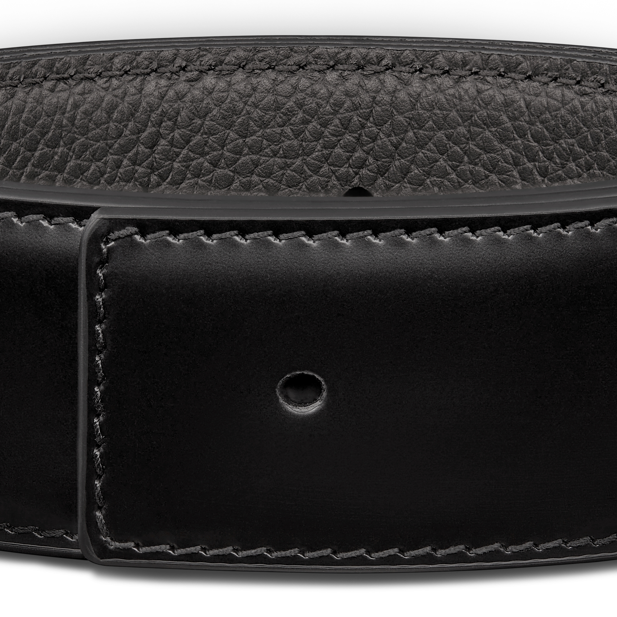Reversible Belt Strap Black Smooth Calfskin, 35 MM E09