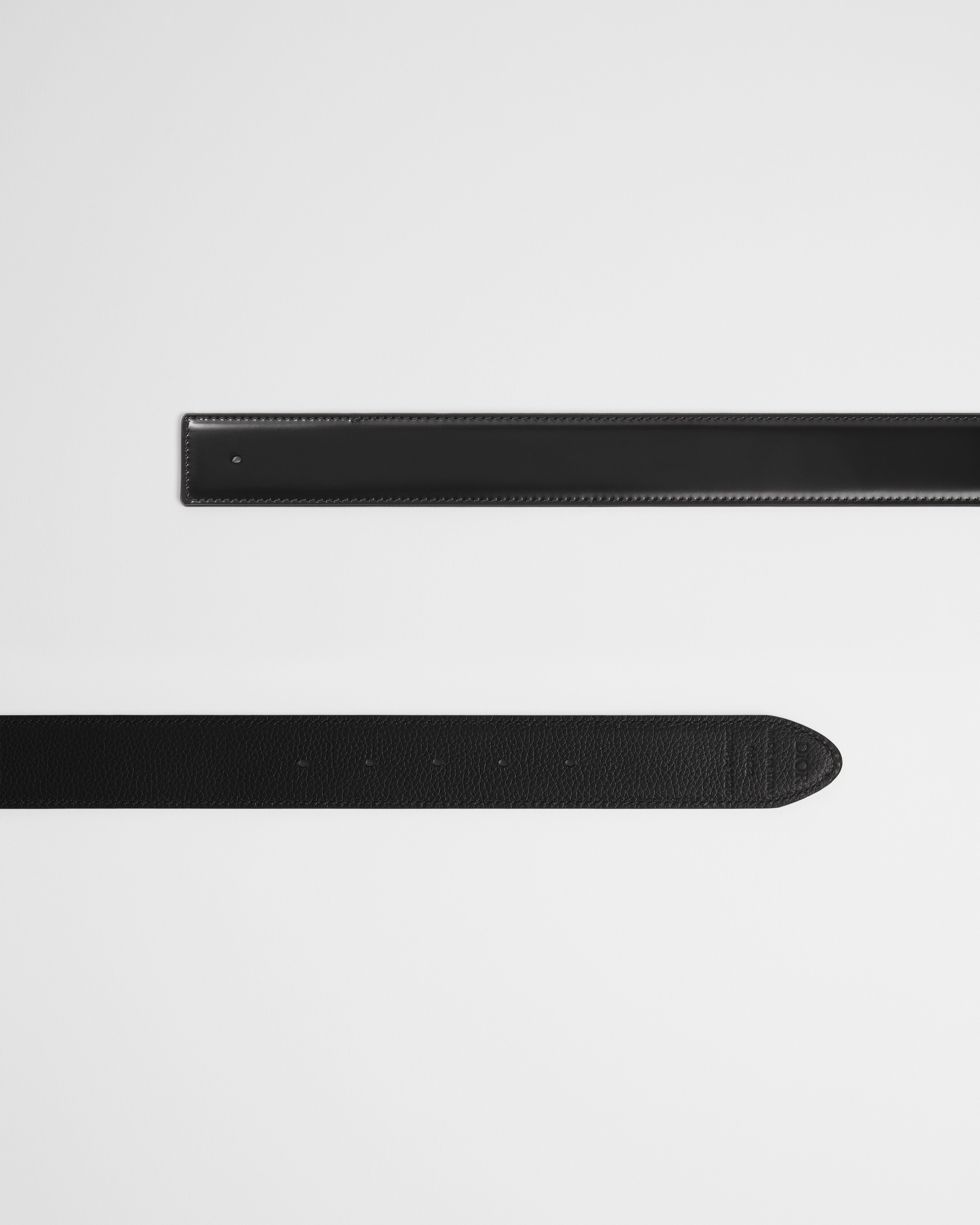 Cintura reversibile Pelle di vitello liscia nera, 35 mm E06