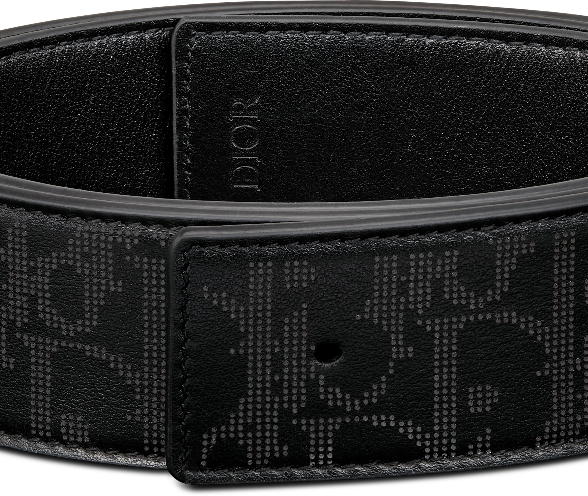 DIOR | リバーシブル ベルトストラップ 40mm ディオール オブリーク ギャラクシー レザー & スムースカーフスキン