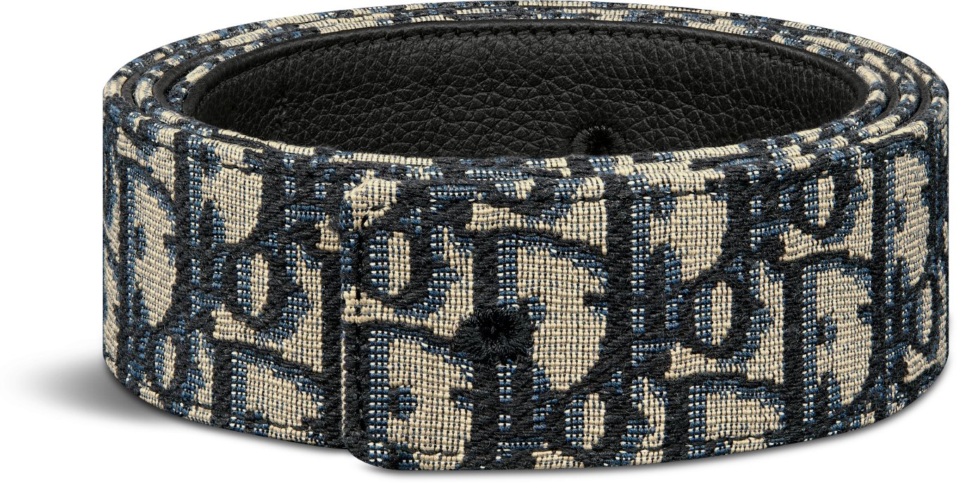 DIOR | リバーシブル ベルトストラップ 40mm ディオール オブリーク ジャカード & グレインドカーフスキン