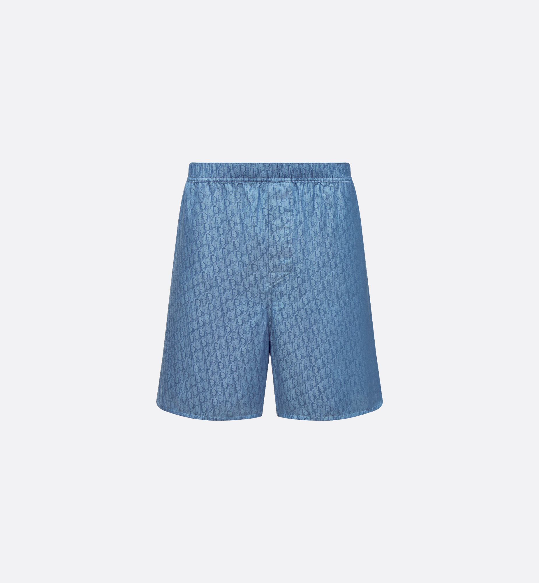 Dior Oblique Shorts Blue Silk and Cotton Jacquard | DIOR Dior Oblique Shorts Blue Silk and Cotton Jacquard | DIOR